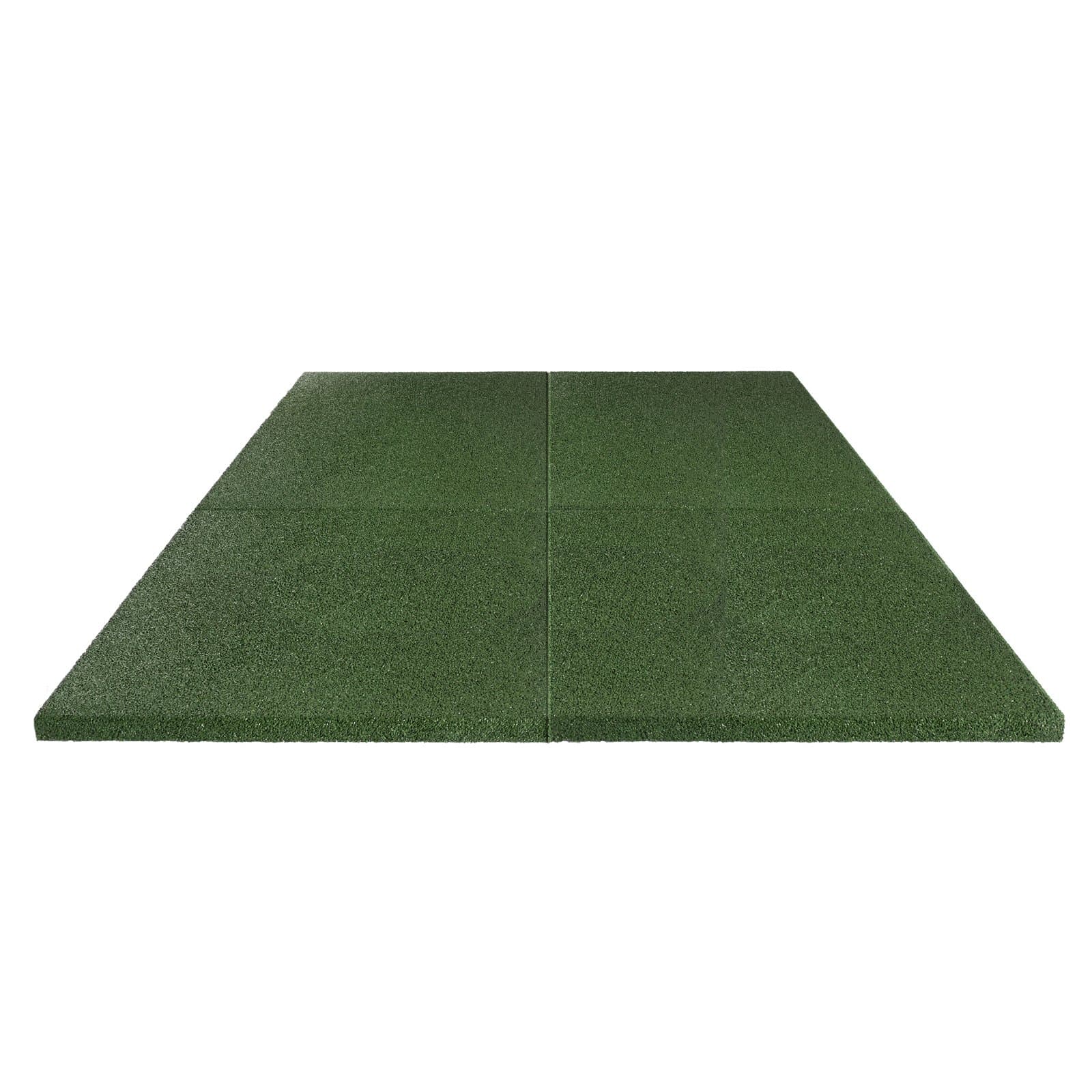 Soft & Safe Rubber Safety Mat Set Play-Protect - 1 sqm - 25mm Thick - Green