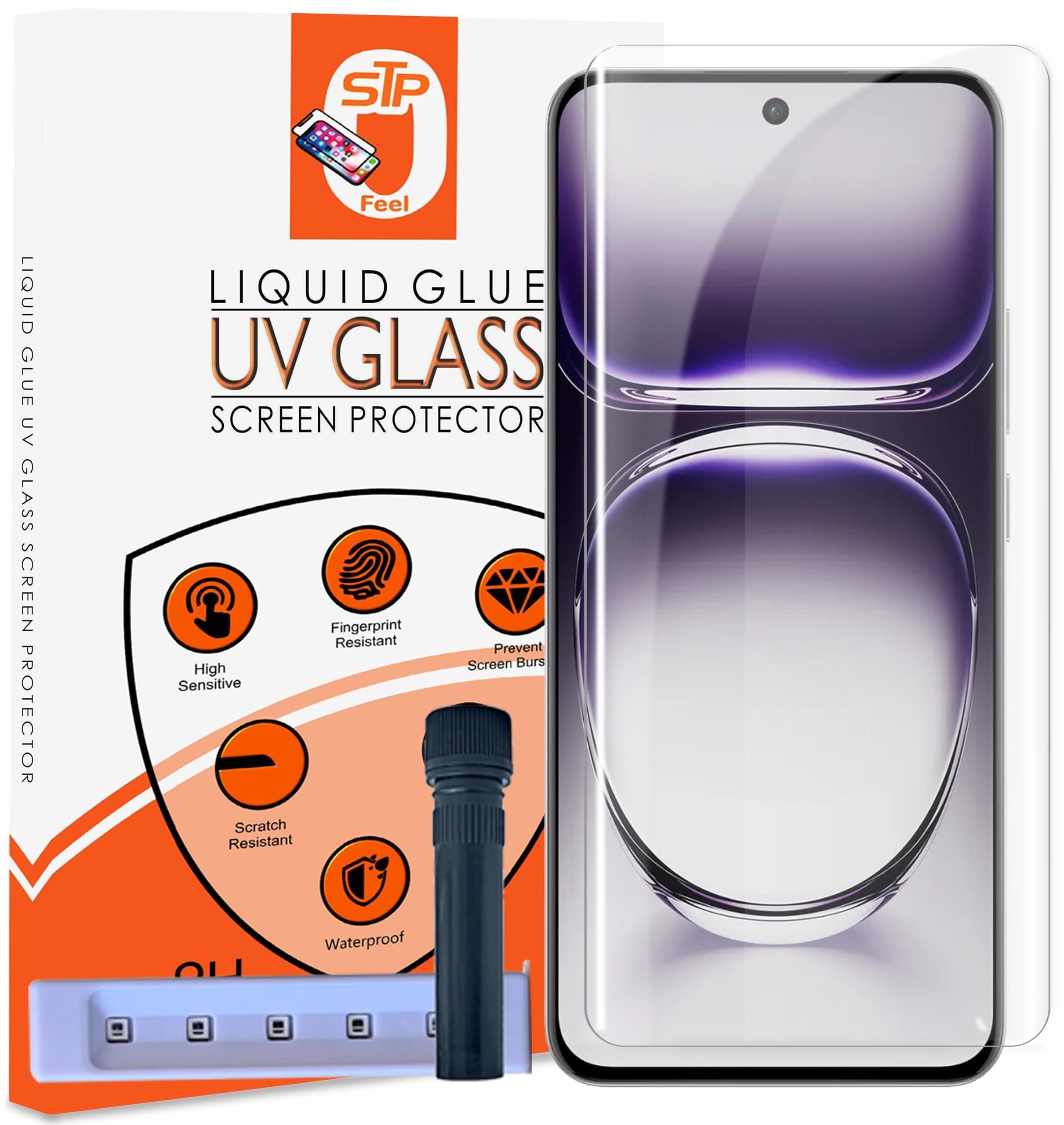 HD+ UV Tempered Glass Screen Protector Guard Compatible For Oppo Reno 12 5G / Reno 12 Pro 5G (6.7 Inch, Pack of 1) Full UV Curved Case Friendly HD Clarity with easy installation kit