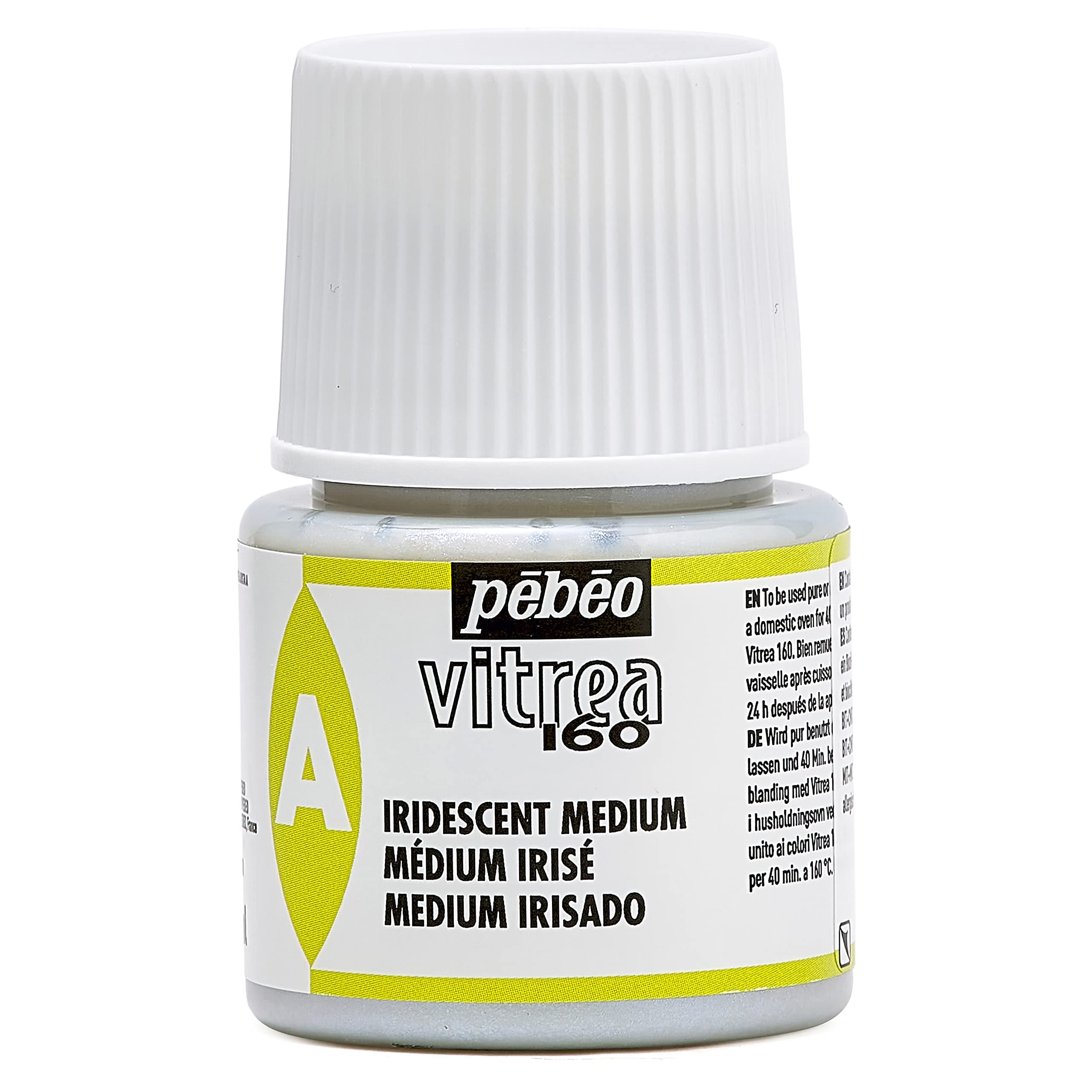 Pebeo Vitrea 160, Glass Paint Iridescent Medium, 45 ml Bottle