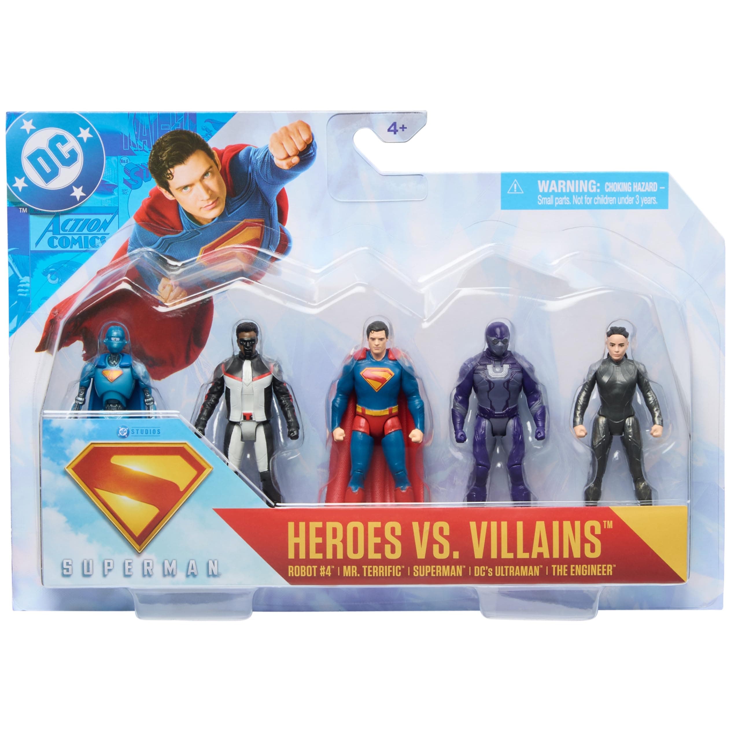 Superman Gift Set with 5 Collectable Action Figures, 8 cm, Toy for Children from 4 Years