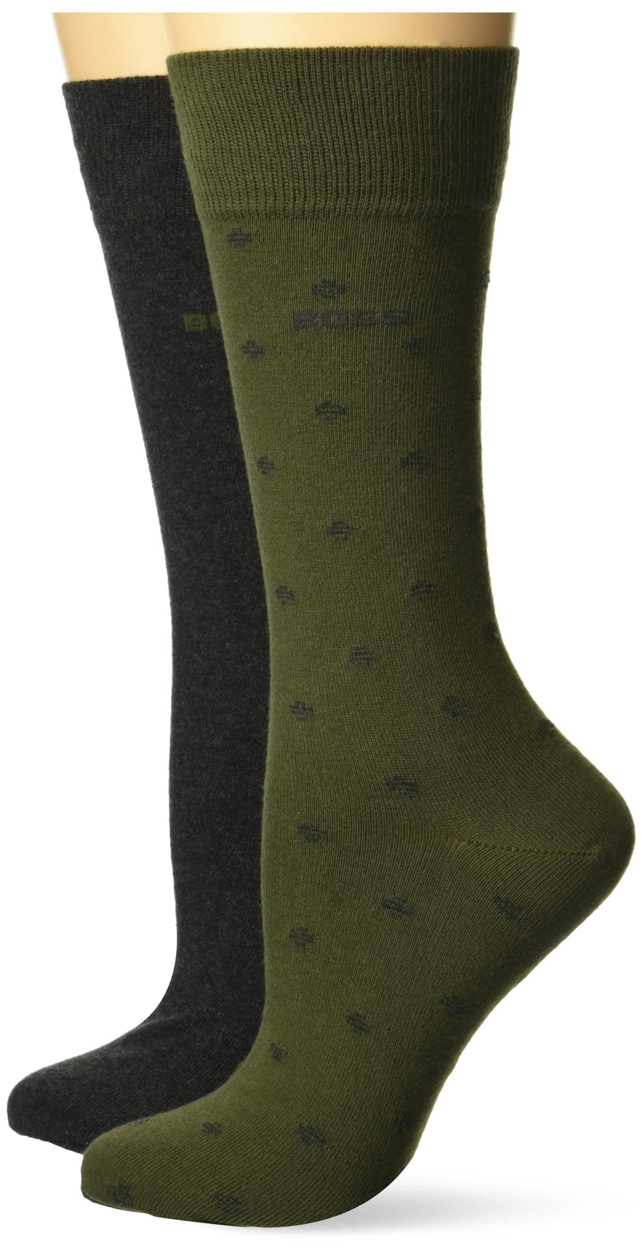 BOSSMens Two Pack Regular Length Dress Socks With Dot Design Two Pack Regular Length Dress Socks with Dot Design