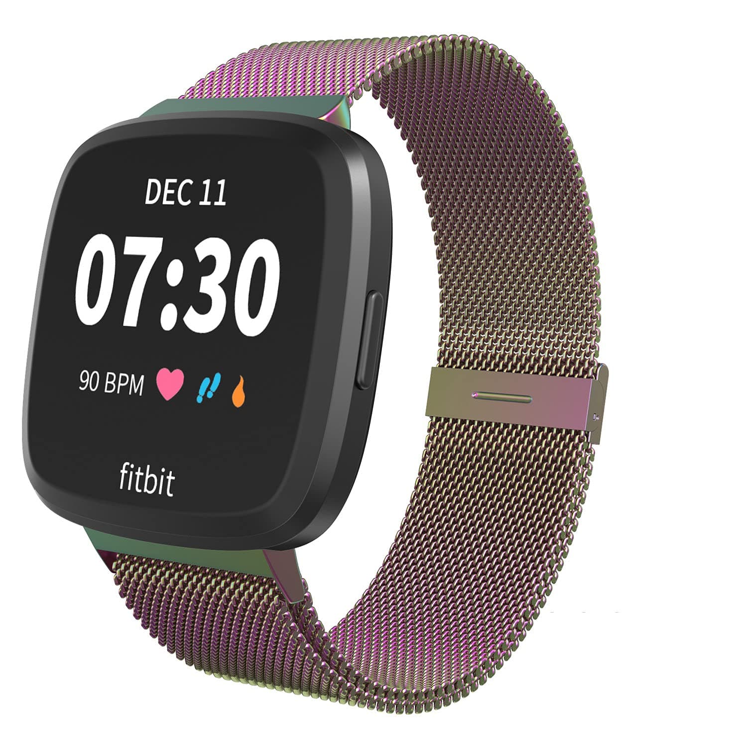 Magnetic Bands Compatible with Fitbit Versa/Versa 2/Versa Lite/SE, Women Men Metal Adjustable Replacement Wristband for Fitbit Versa Smart Watch Multi-Color