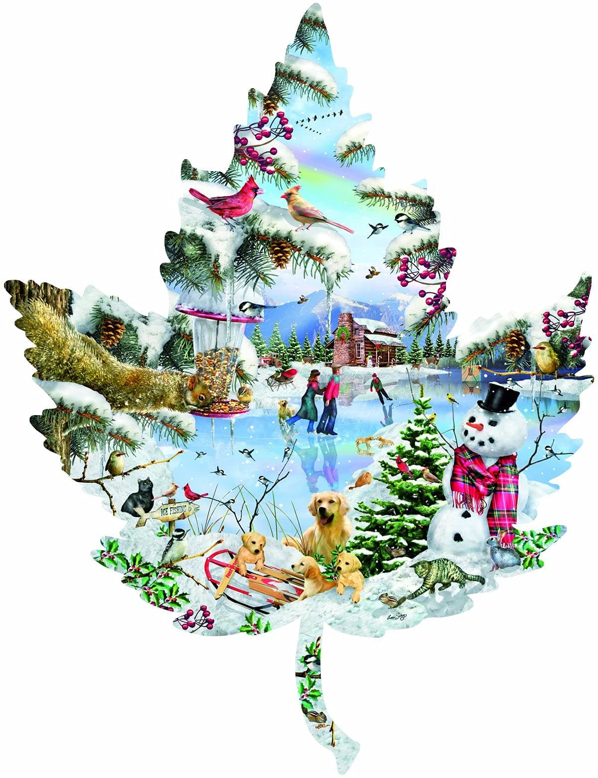 Winter on The Lake 1000 pc Jigsaw Puzzle