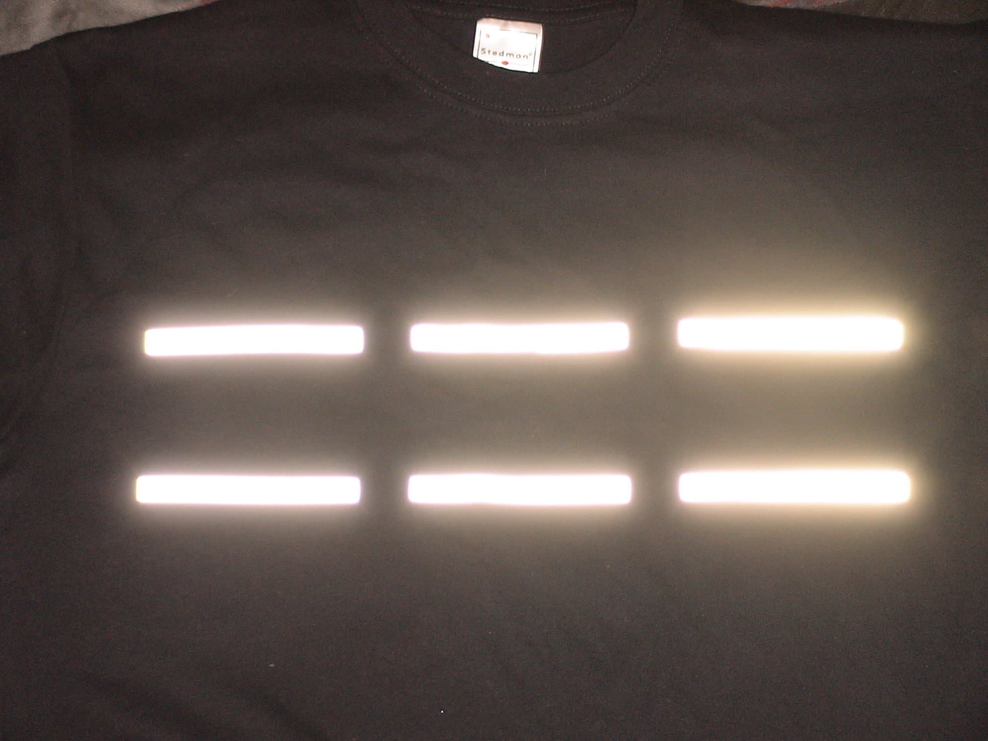 MOGLO IRON ON REFLECTIVE SILVER/WHITE STRIPS TAPE