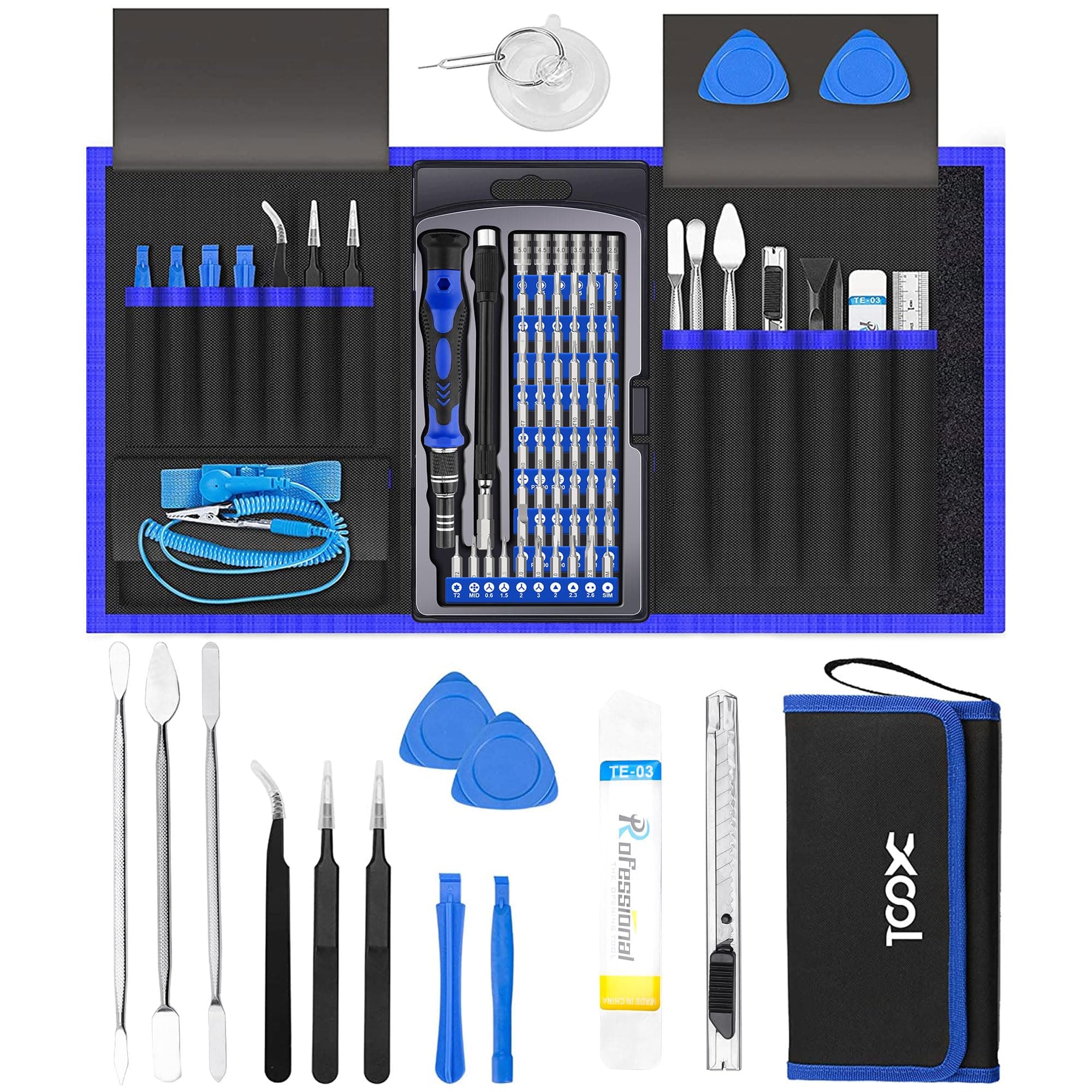 82 in 1 Precision Screwdriver Set, Magnetic Electronics Repair Tool Kit with Flexible Shaft and Extension Rod, Compatible for PC, Laptop, iPhone, PS4, PS5, Xbox, Camera, Computer, Tablet