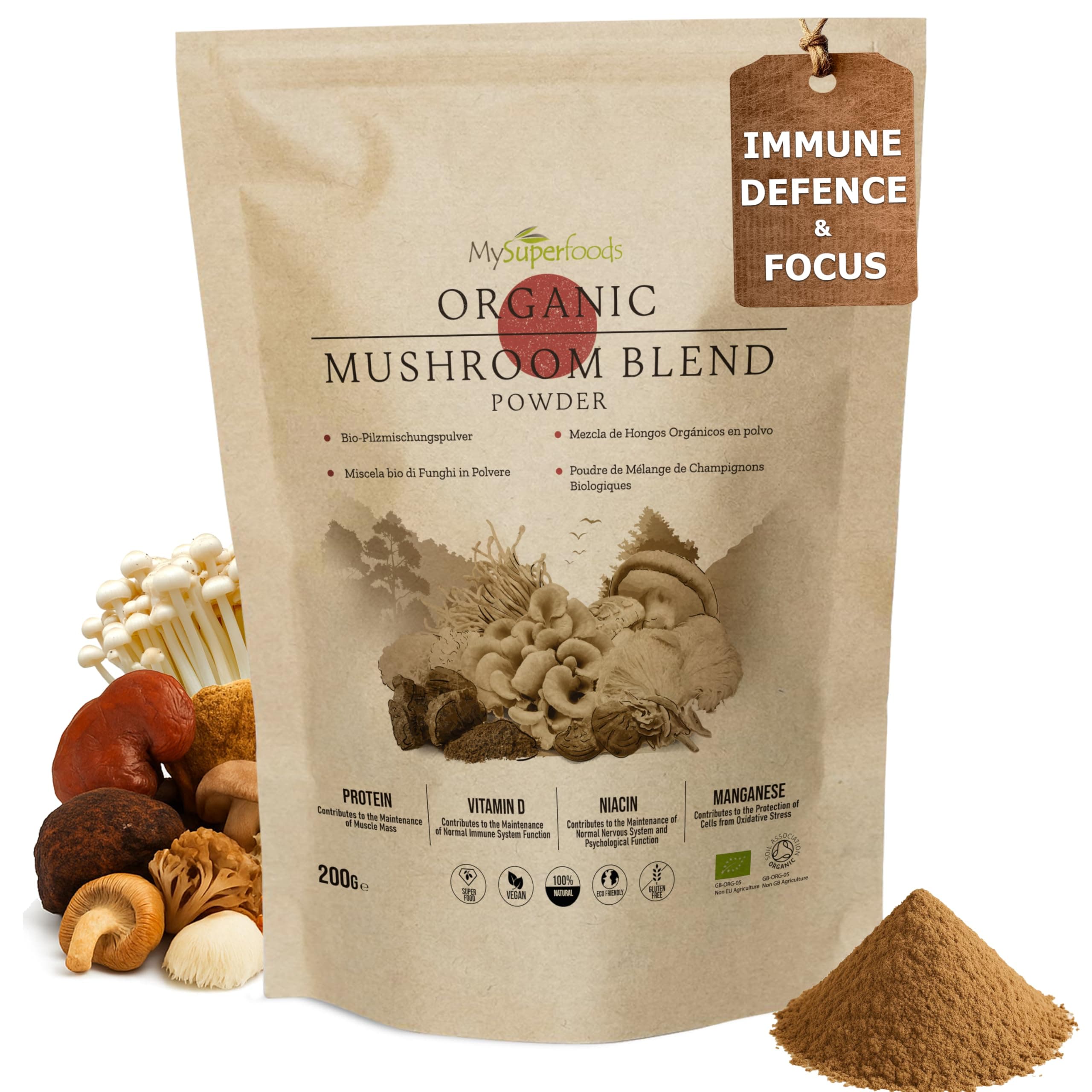 Organic Mushroom Blend Powder 200g