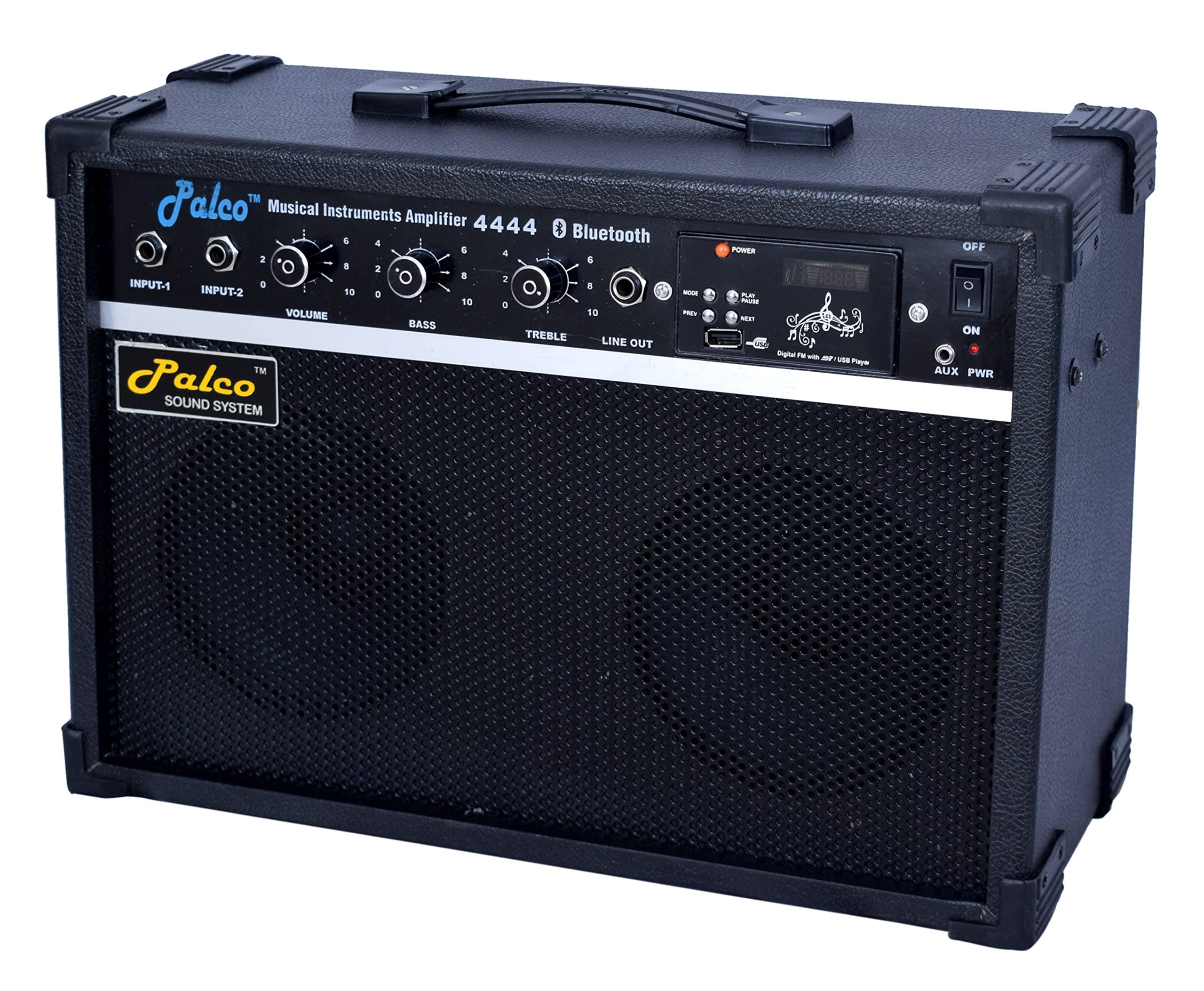 Palco 4444 Guitar Combo Amplifier with FM and USB, Black