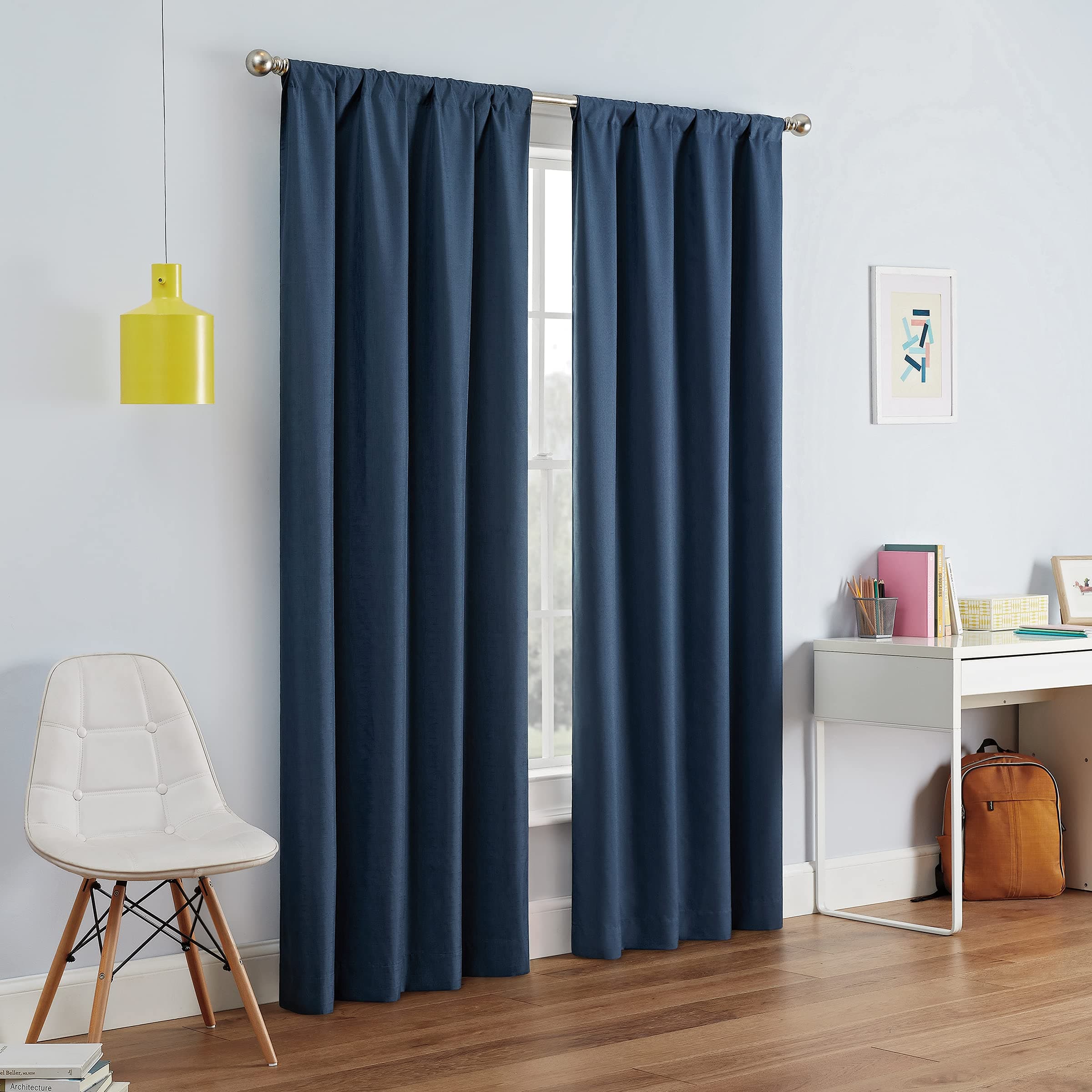 Kids Kendall Blackout Thermal Curtain Panel,Denim, 42 Inch X 63 Inch