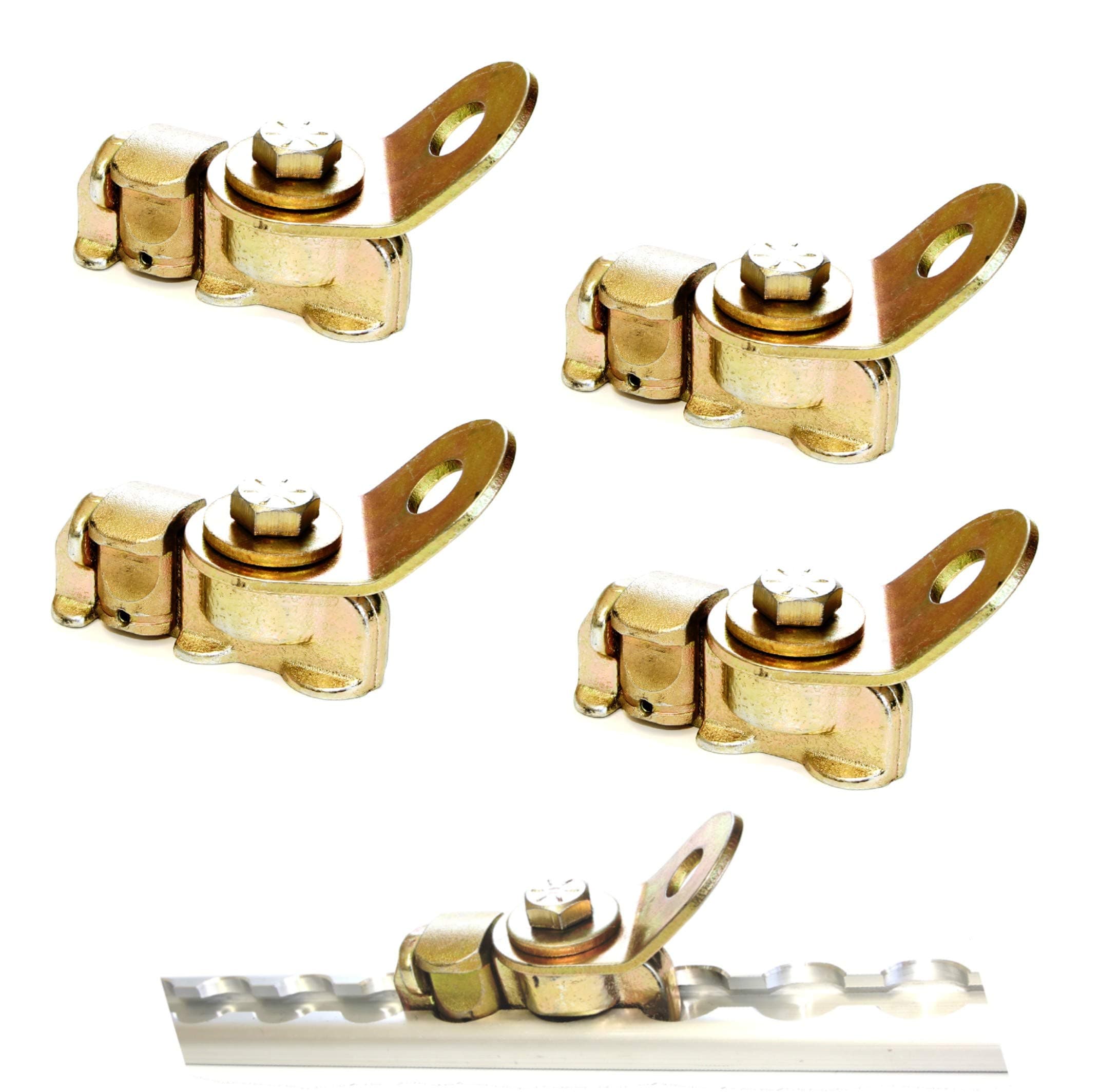 (Pack of 4) Aluminum L-Track Double Stud Threaded Fitting - Bolt On Your Own Attachment