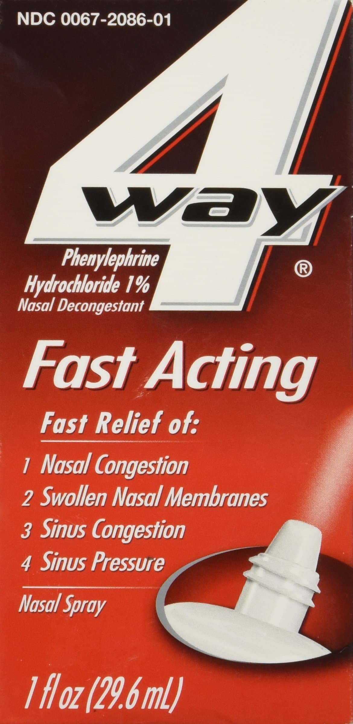 4-Way Fast Acting Nasal Spray, 1fl.oz