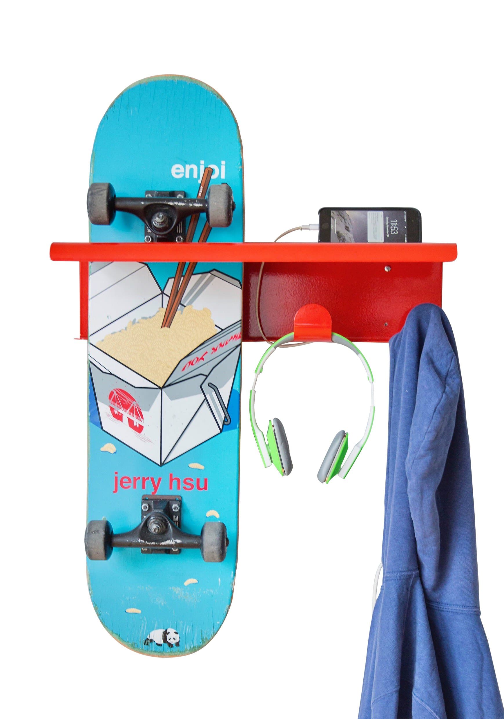 FORZA DESIGNS - Skateboard Wall Mount Rack Hanger Shelf