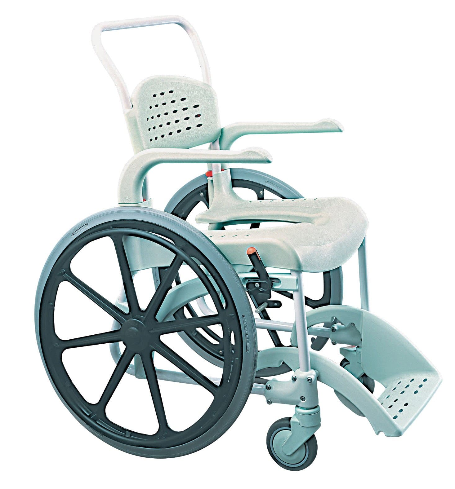 Etac Clean Self Propelled Shower Commode Chair, Ergonomic and Durable Design for Enhanced Comfort, Hygiene, and Mobility in Personal Care Situations