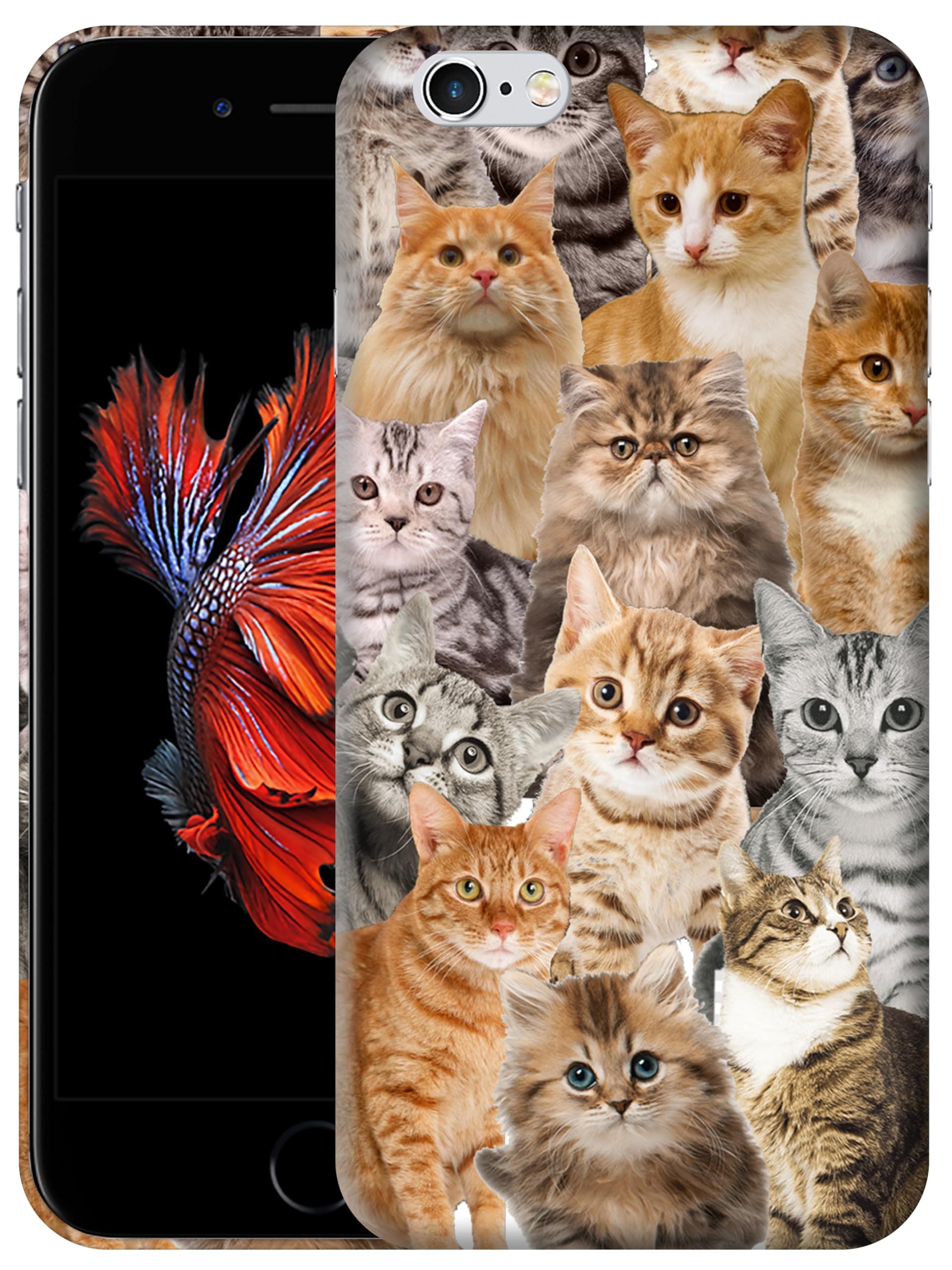 for iPhone 6 / 6s, iPhone 6 / 6s Case - Cat Collage Design Printed Slim & Sleek Cute Plastic Hard Protective Designer Back Phone Case/Cover for iPhone 6 / 6s
