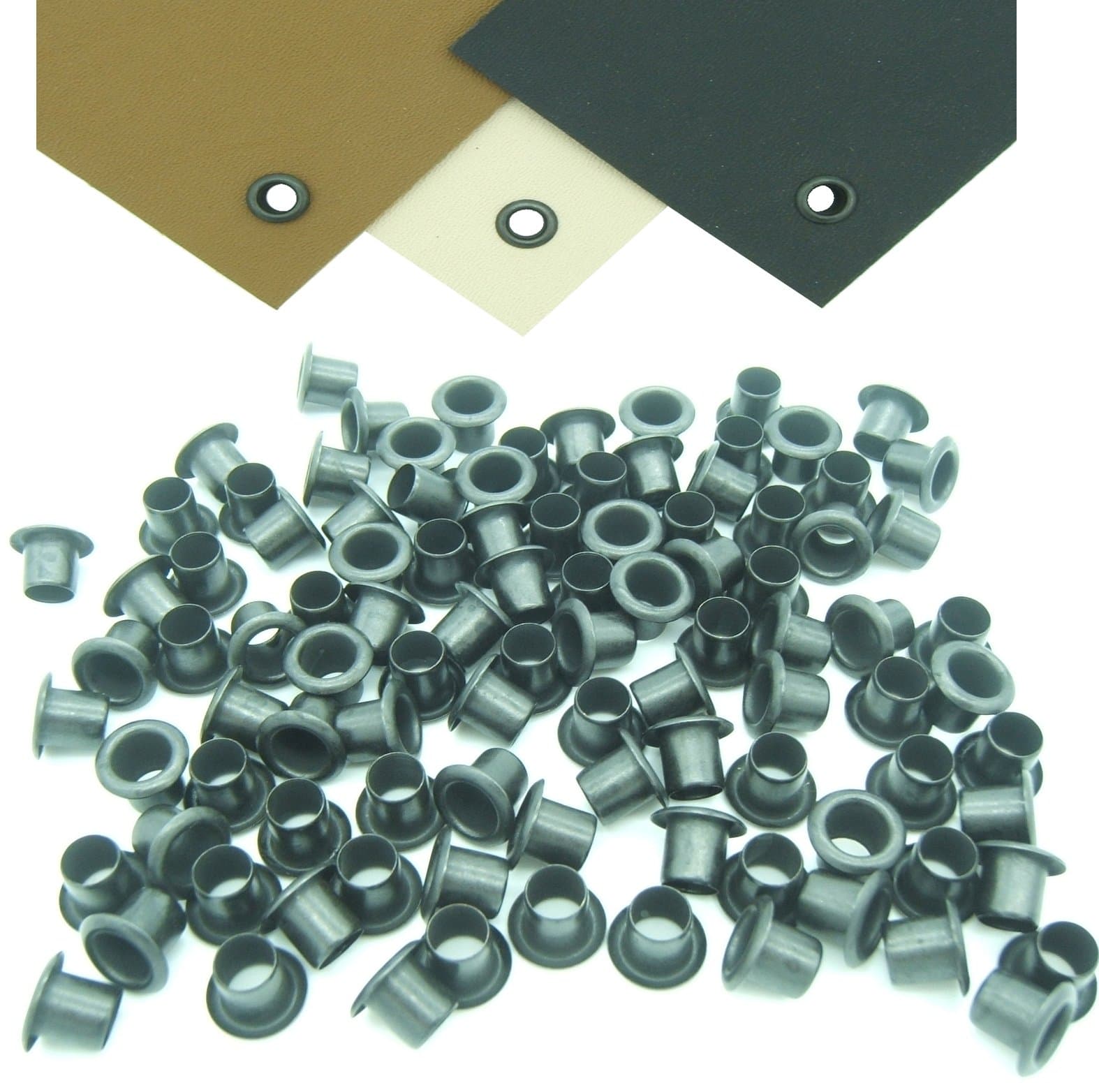 Mil-Spec Kydex Eyelets GS 8-8, Brass Black Oxide 1/4" DIY Gun Holster Knife Sheath Grommets