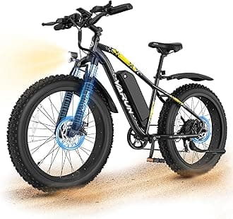 VARUN M26-2 Pro E Bikes for Men - Peak 750W/1000W Ebikes for Adults - Fat Tire EBike Up to 25MPH/28MPH 60+ Miles with 48V 13AH/15AH Removable Battery - 26" Electric Bike,7-Speed, Lockable Suspension