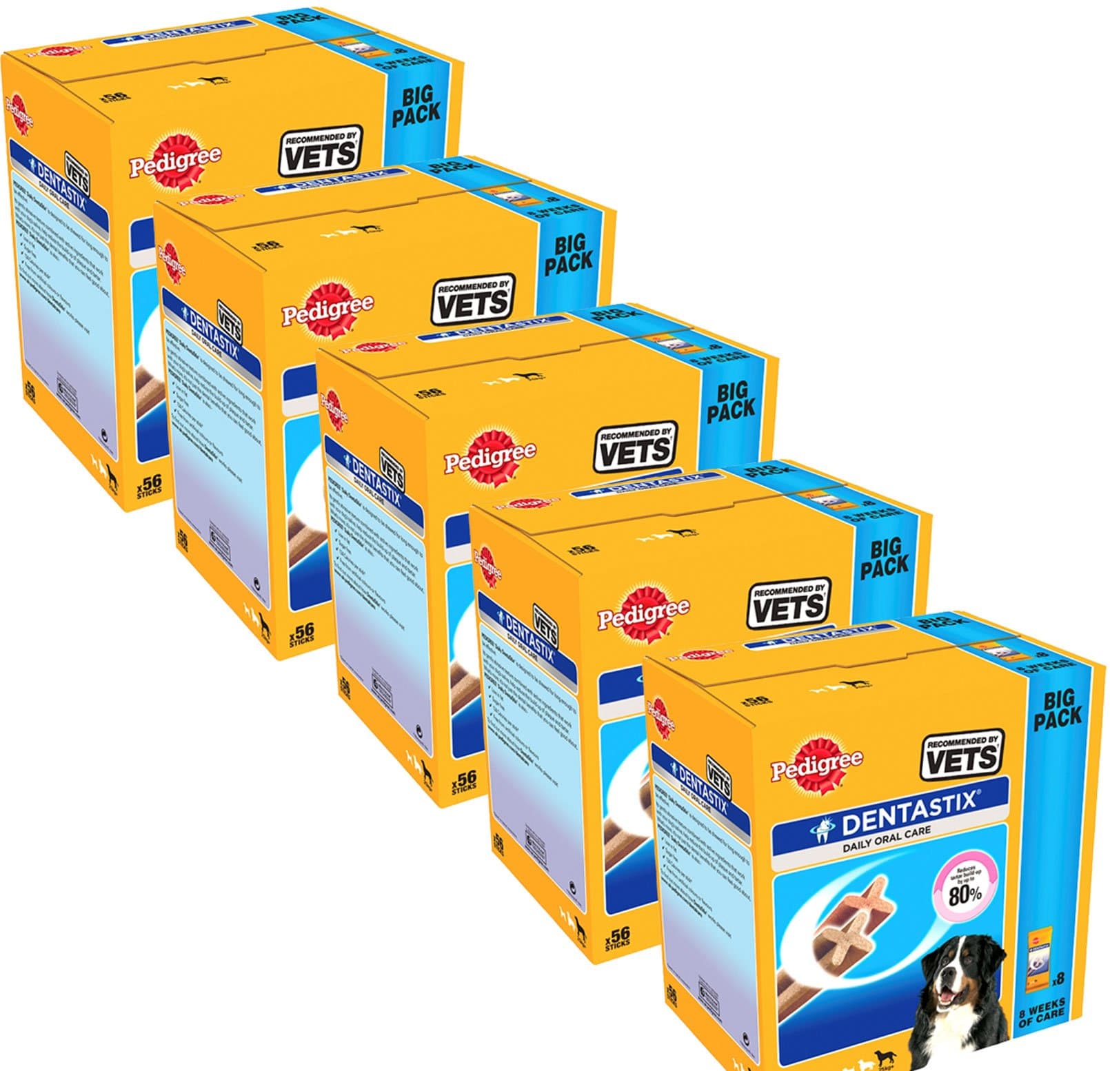 DENTASTIX Large Dogs 56 Pack x 5 (280 sticks)