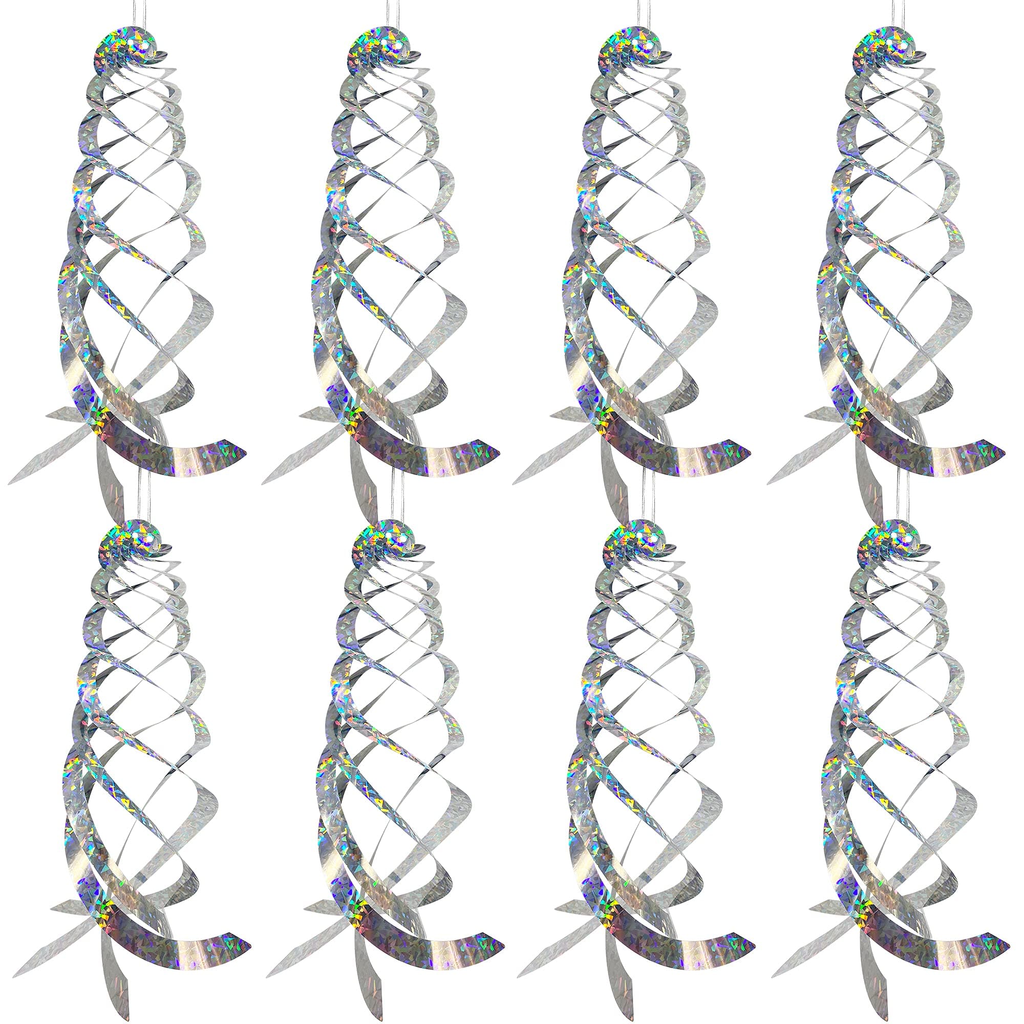 8 PCS Bird Repellent Spiral Reflectors