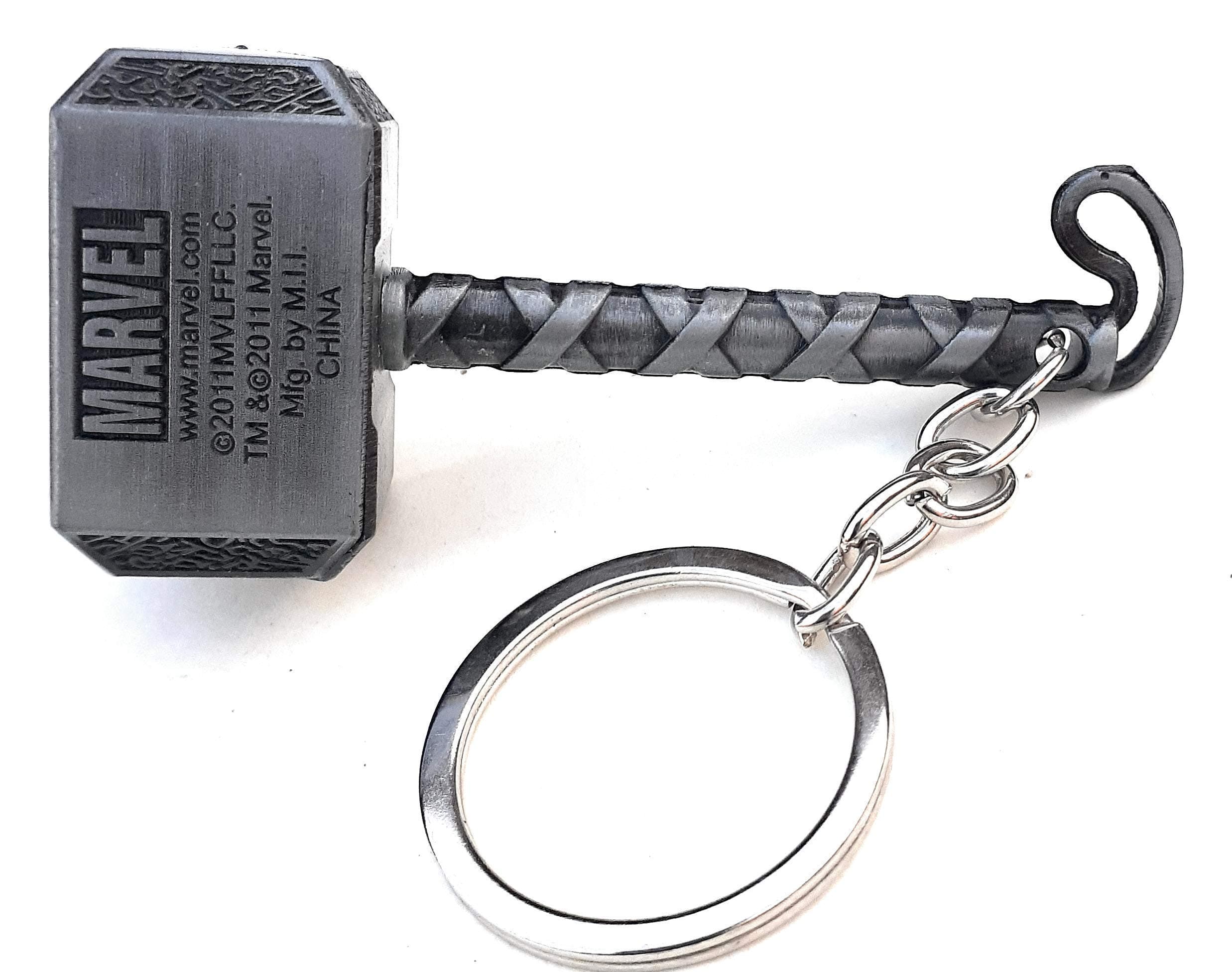 MorningVale Thor Hammer Keychain Metal | Silver