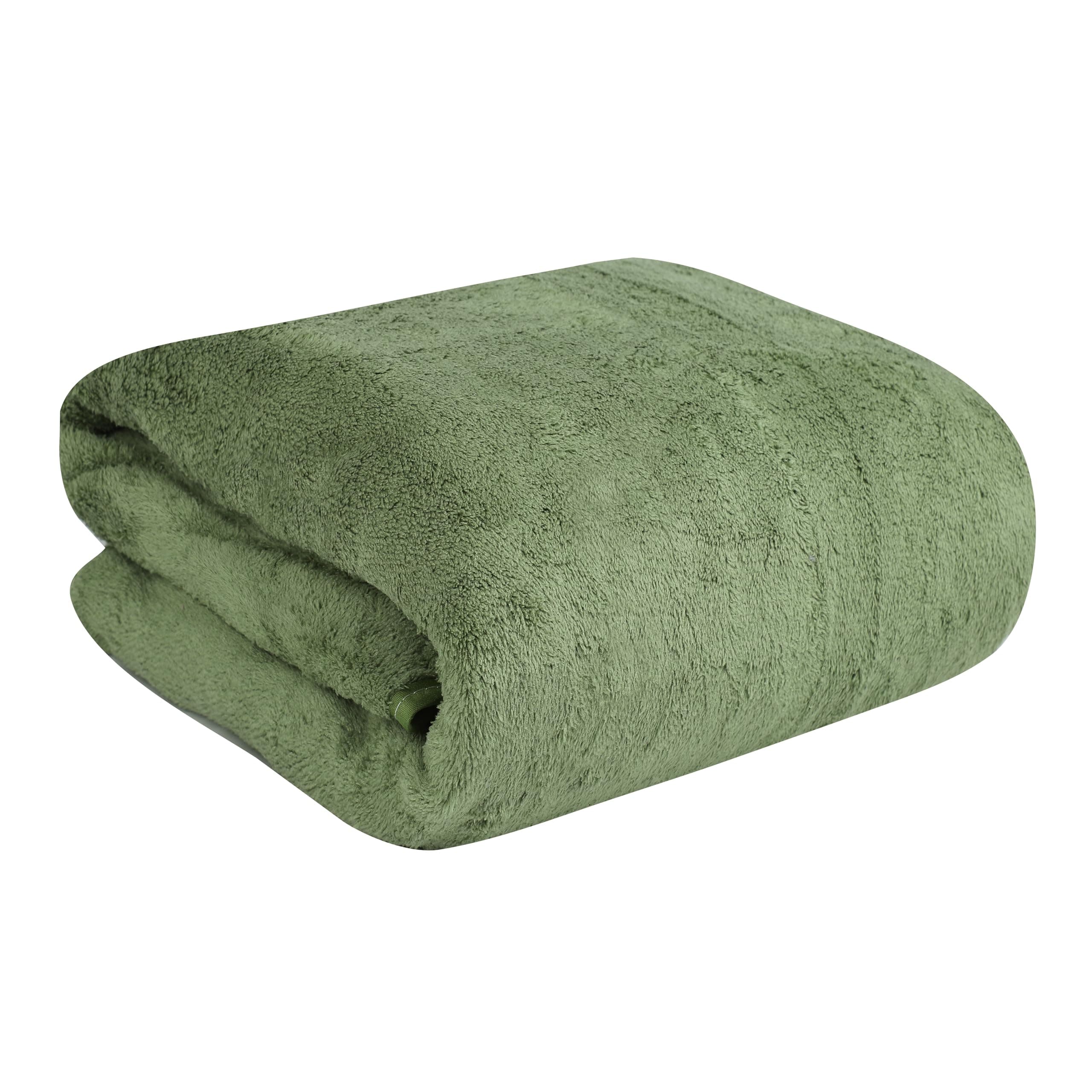 Fezora® Microfiber Bath Towels | (70x140) Extra Soft Plush & Quick Dry High Absorbency with Large Size Towels for Bathing (Pack of 1, Pista Dark)