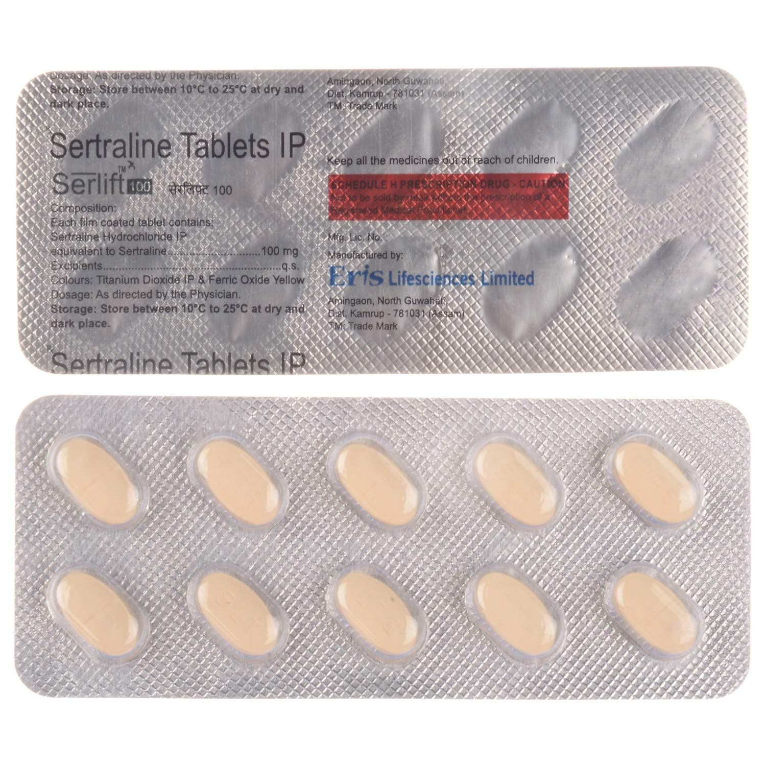 Serlift 100 - Strip of 10 Tablets
