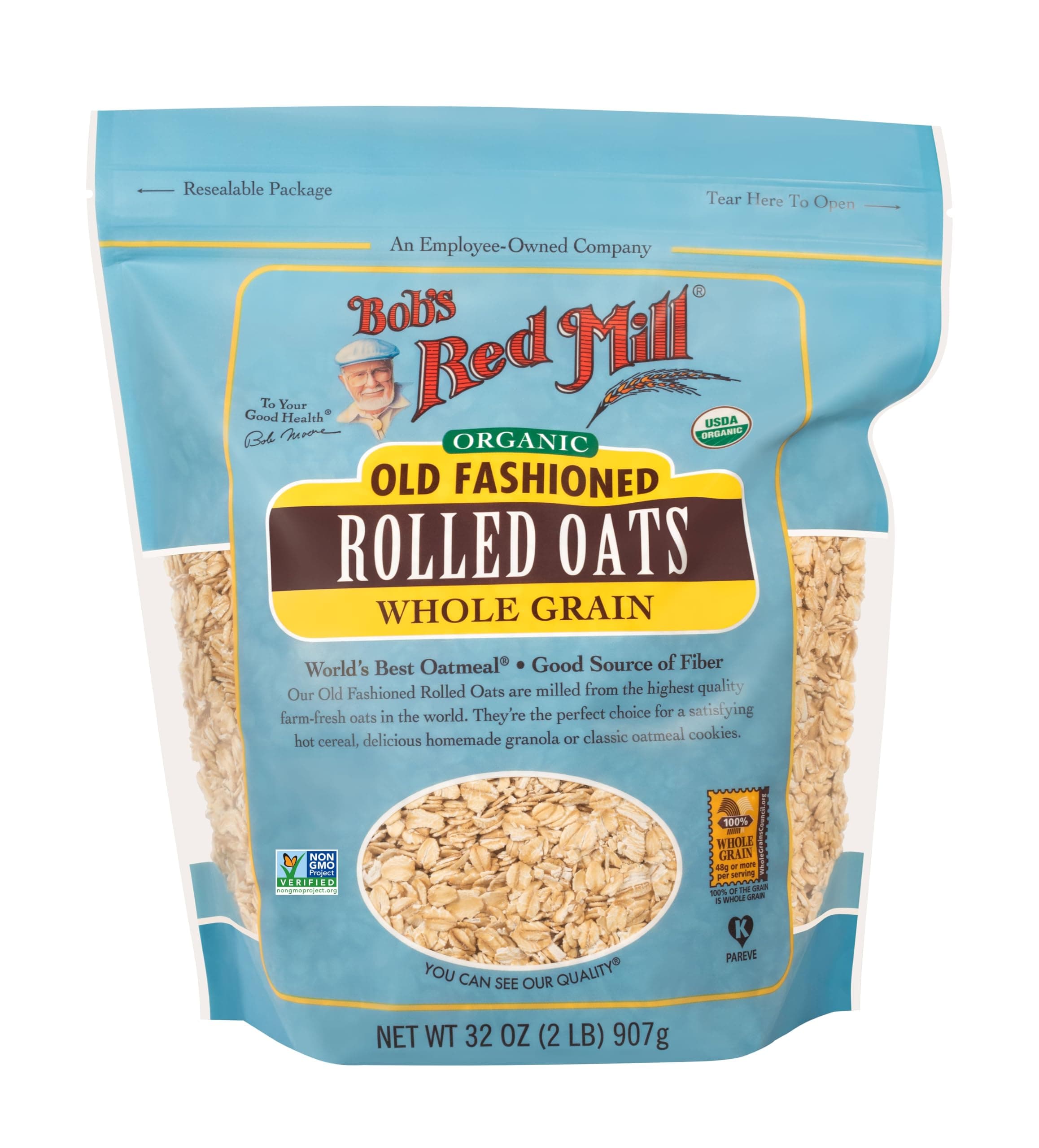 Bob's Red Mill Organic Old Fashioned Oatmeal (Regular Rolled Oats) 907 g / 32 oz