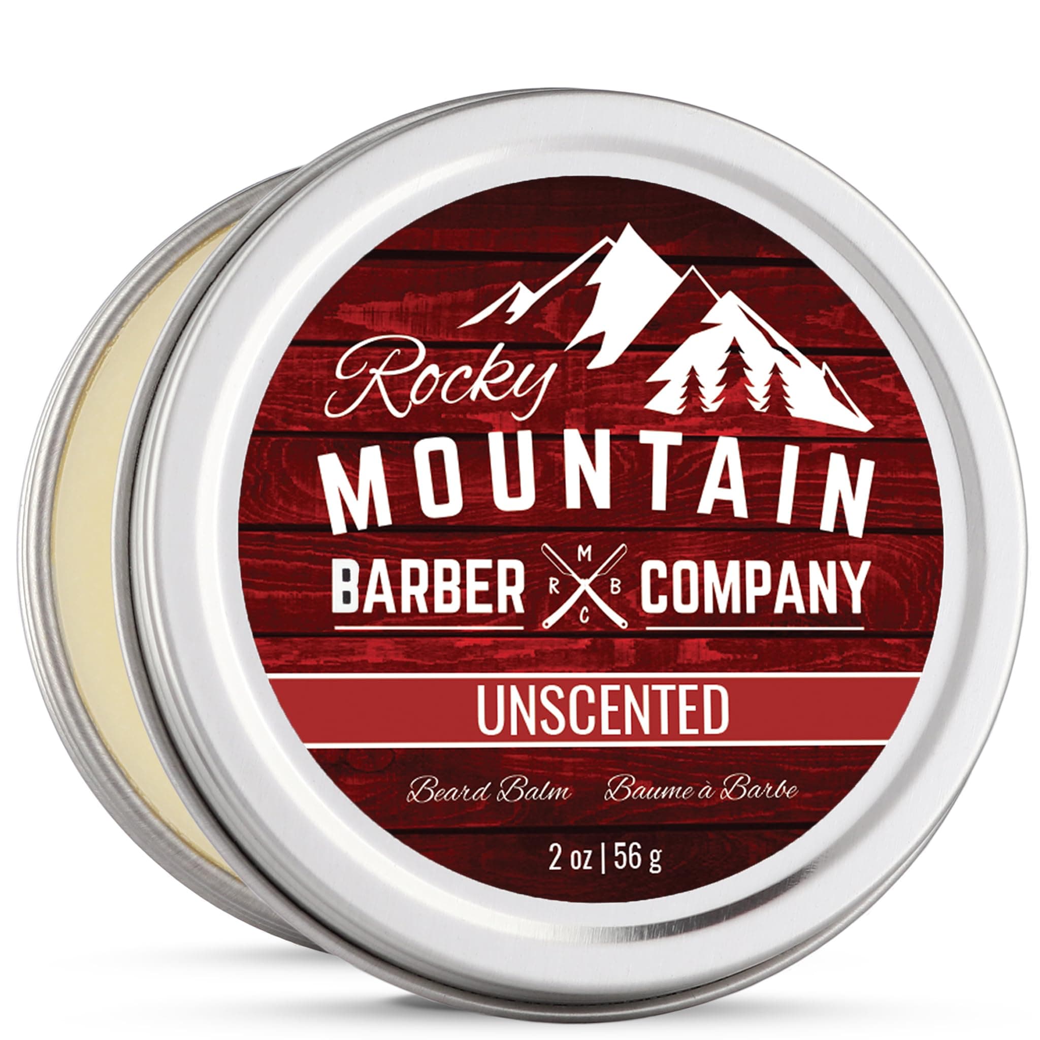 Rocky Mountain Barber Company Beard Balm - Classic Unscented - 100% Natural - Premium Wax Blend with Nutrient Rich Bees Wax, Jojoba, Coconut Oil