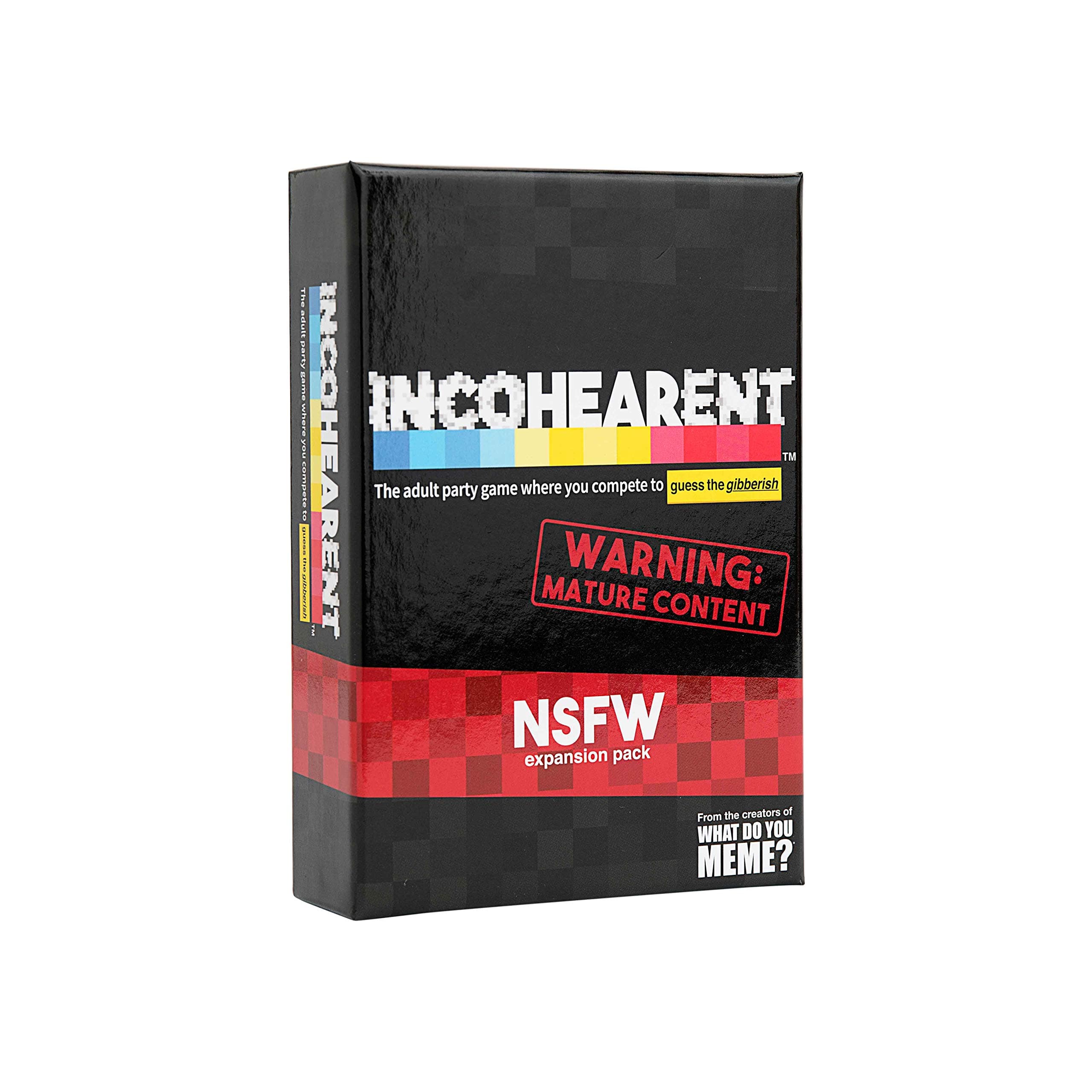 Incohearent Expansion Pack NSFW Edition by Relatable, Designed to Add On to Incohearent Core Game, Funny Card Game for Adults, Good for Party Games, Includes 180 Cards