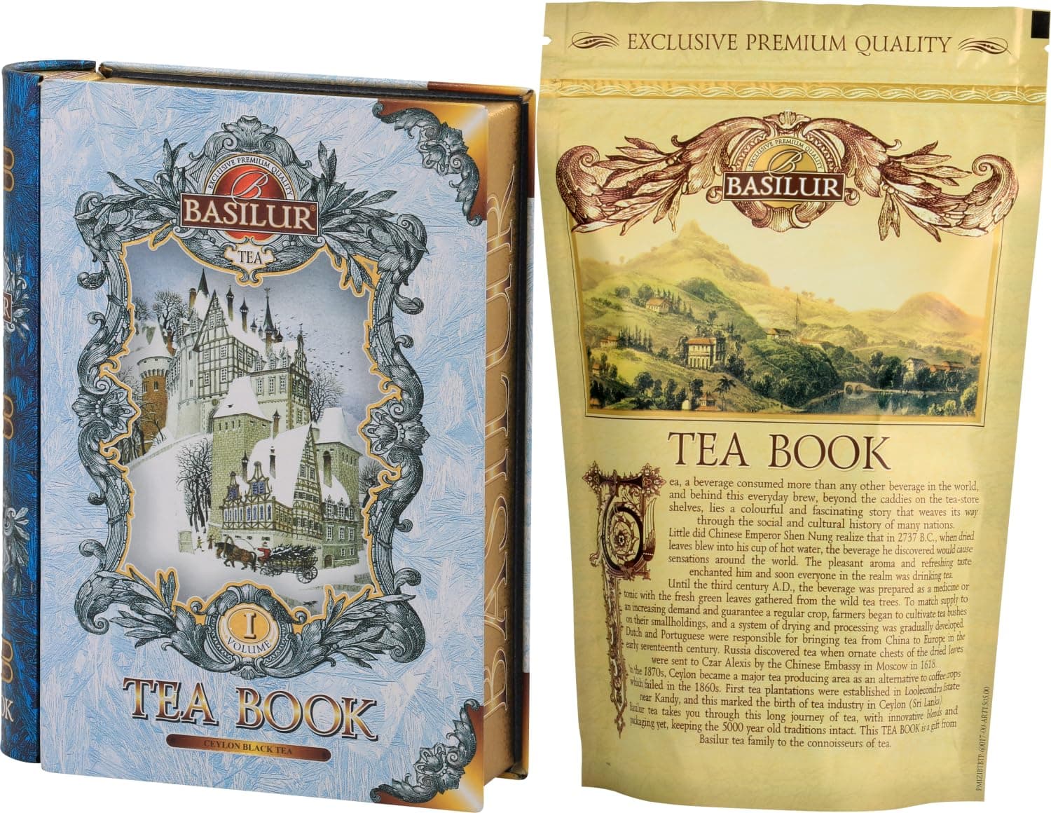 Basilur | Tea Book Collection Volume 1 (Blue) | Pure Ceylon Black Tea | 100g Loose Leaf Gift Box