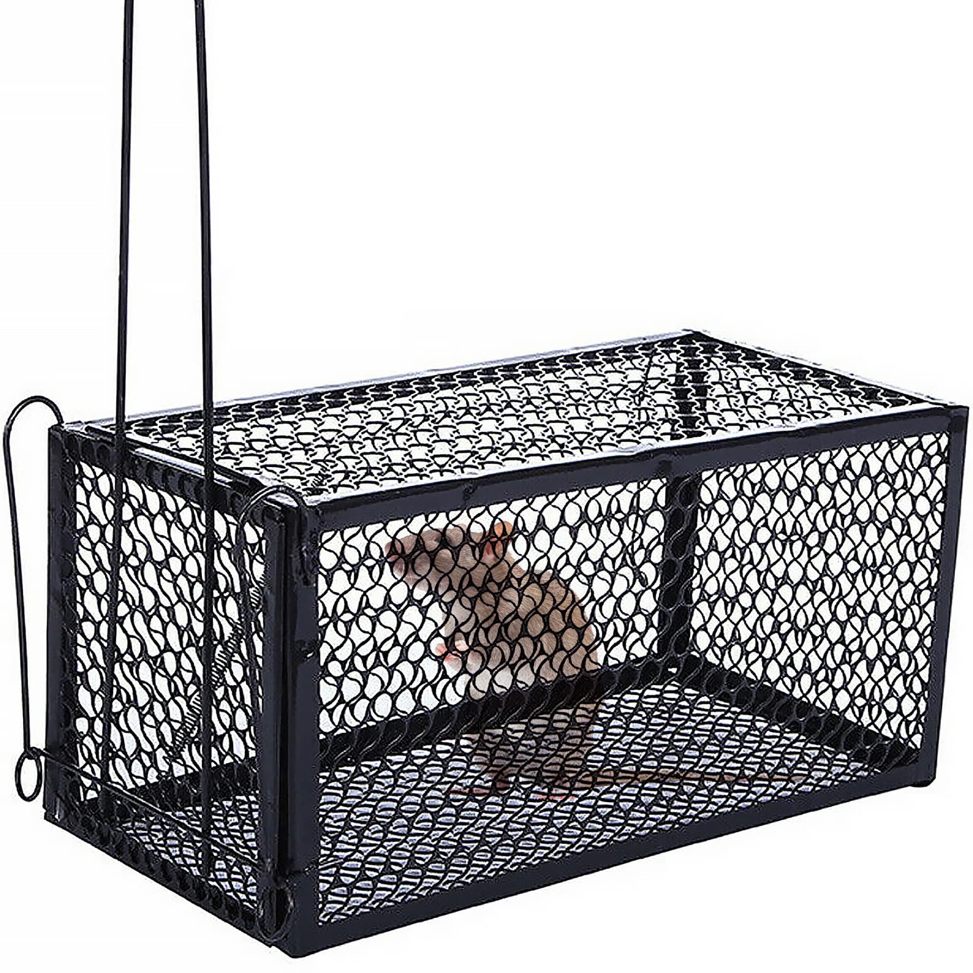 ECVV Humane Rat Trap, Live Mouse Rat Trap Cage, Thicken Steel Mice Traps for Small Rodent Animals, for Indoor and Outdoor..