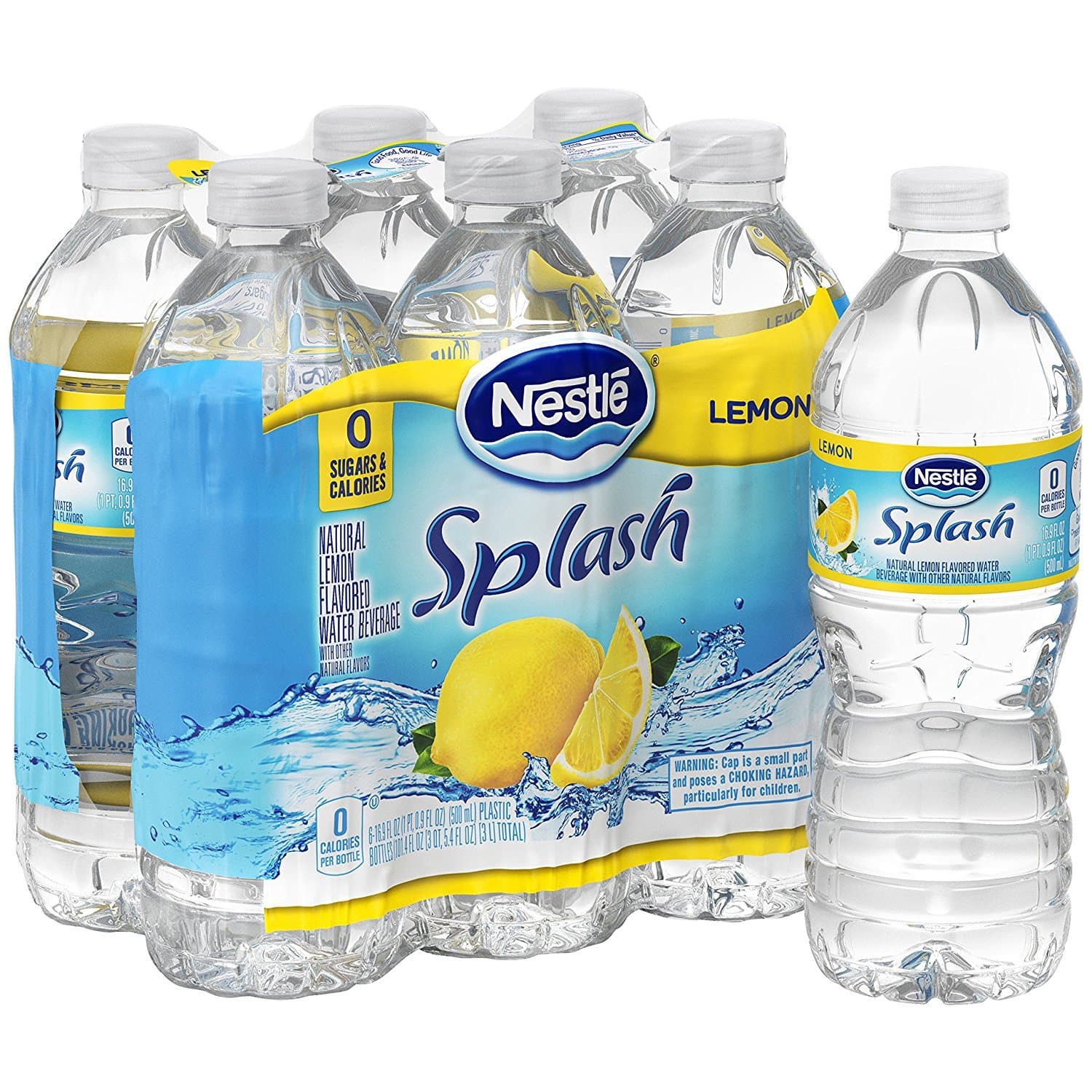 Pure Life Splash, Lemon, 16.9 Fluid Ounce (6 Pack)