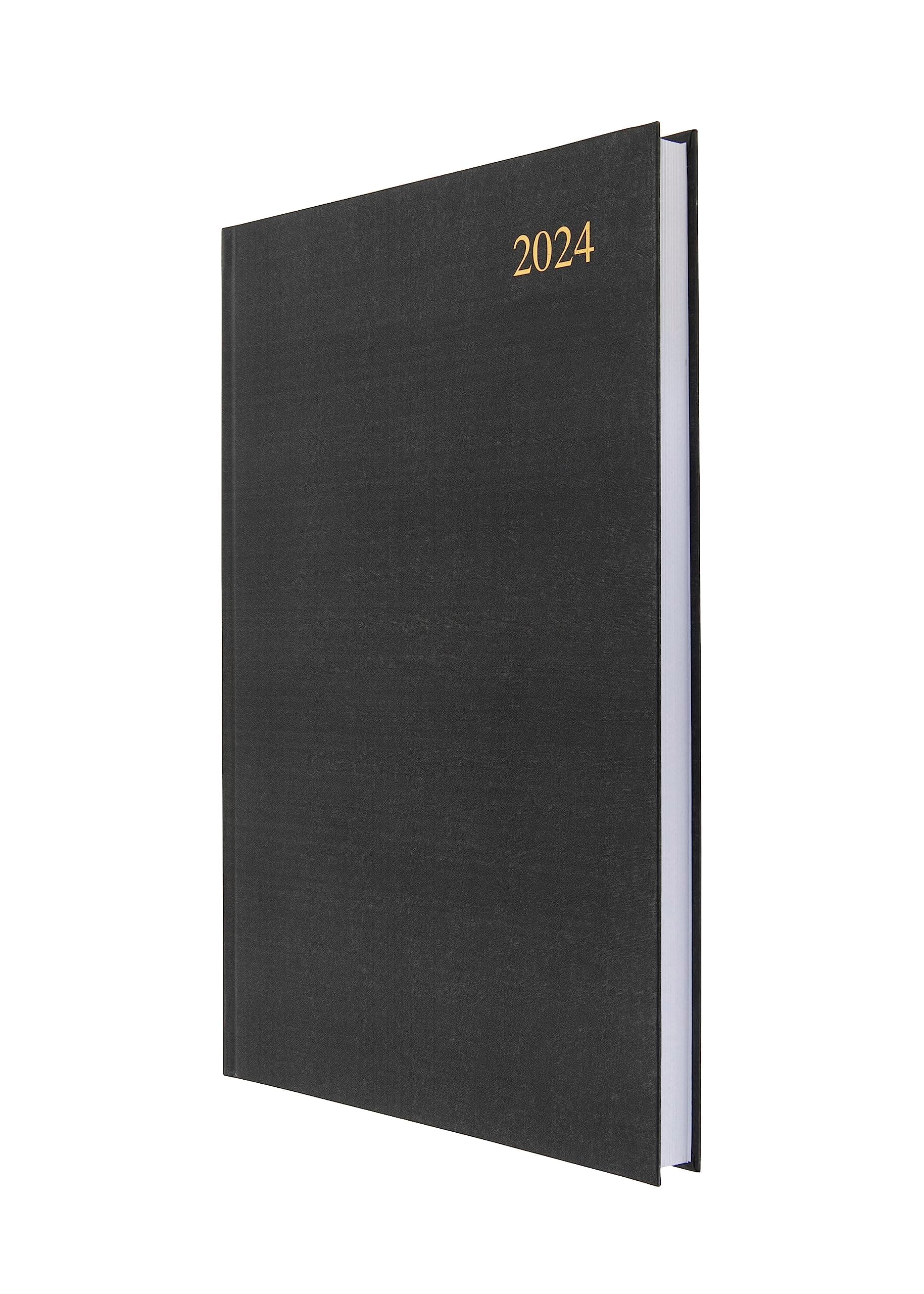 Debden Collins Essential A4 Diary 2024 Daily Planner - 2024 Page A Day Diary Journal & 2024 Planner - Business Office Academic and Personal Use - A4 Size (Black)