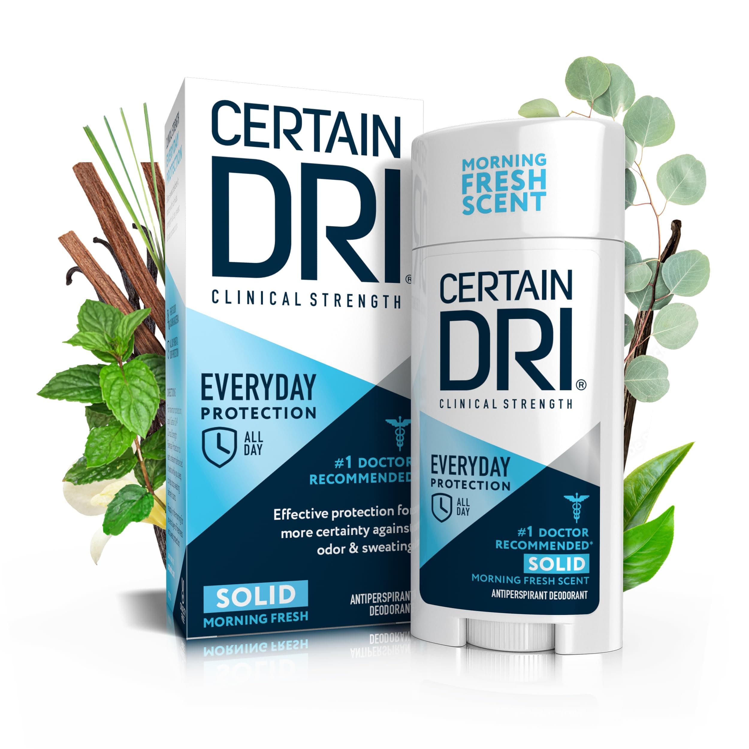 Certain Dri Everyday Strength Clinical Antiperspirant - 72-Hour Sweat Protection for Hyperhidrosis - Doctor-Recommended - Travel-Friendly - Fresh Scent - 2.6 oz (Pack of 1)