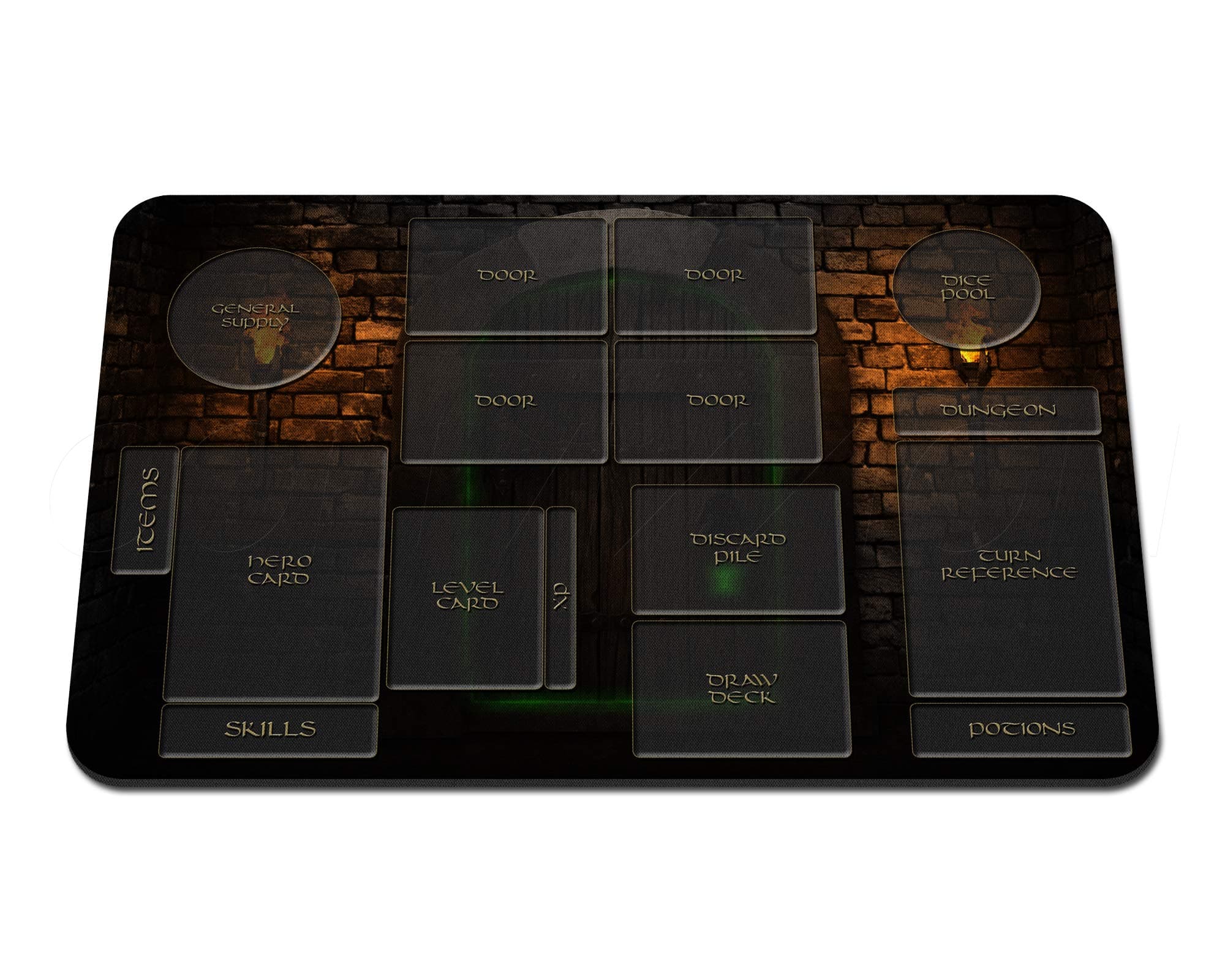 One Deck Dungeon Playmat Neoprene Play Mat for Card Game Custom Design 18" x 12" x 2.5mm