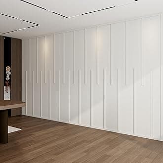 Pangda Peel and Stick Wall Molding Kit Flat Wall Molding Kit for Living Area Decor Premade Wainscoting Panels Accent Panel for Home, Office, Hallway, Dining Room(Classic Style)