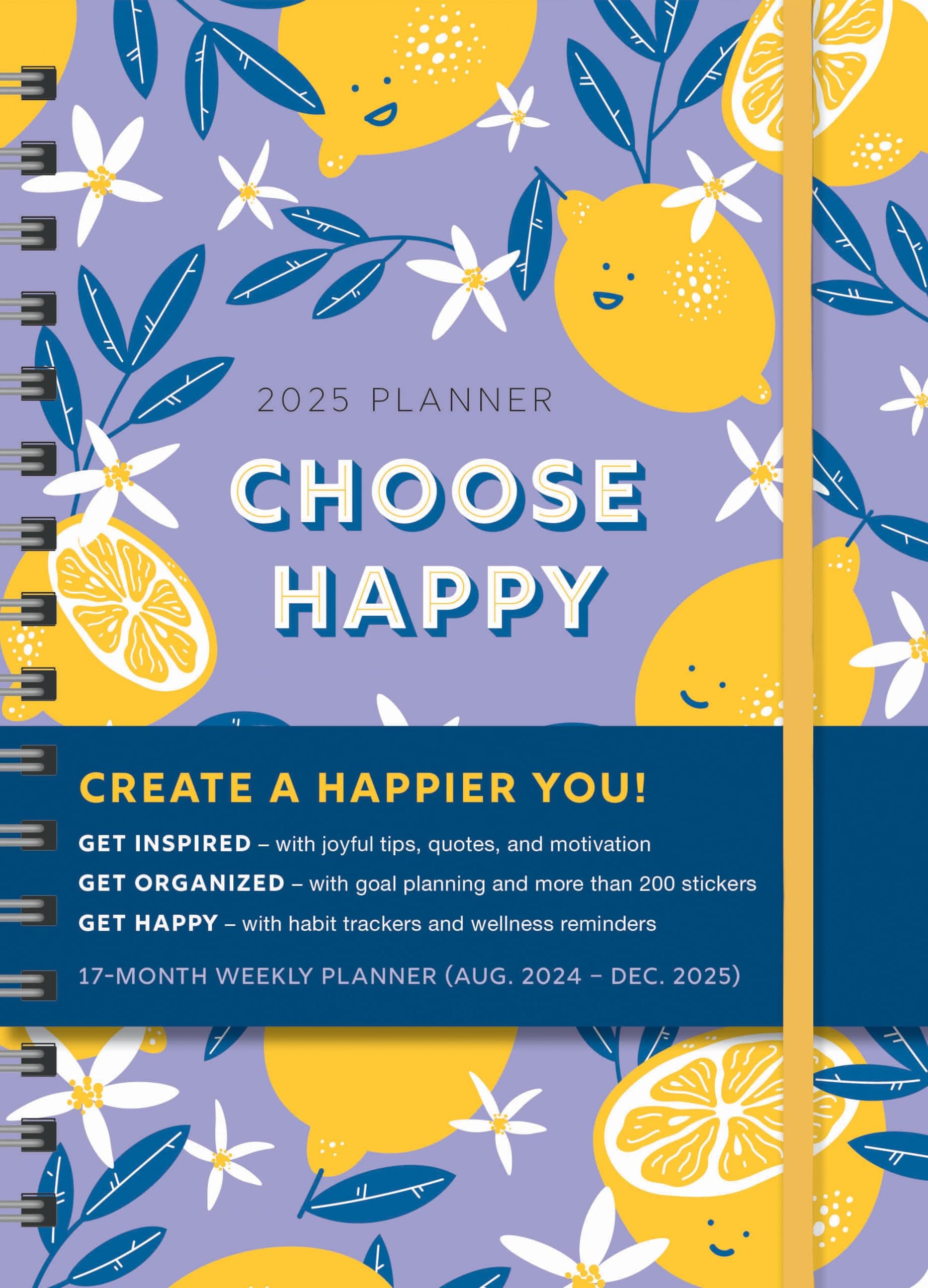 Sourcebooks Explore 2025 Choose Happy Planner: August 2024-December 2025