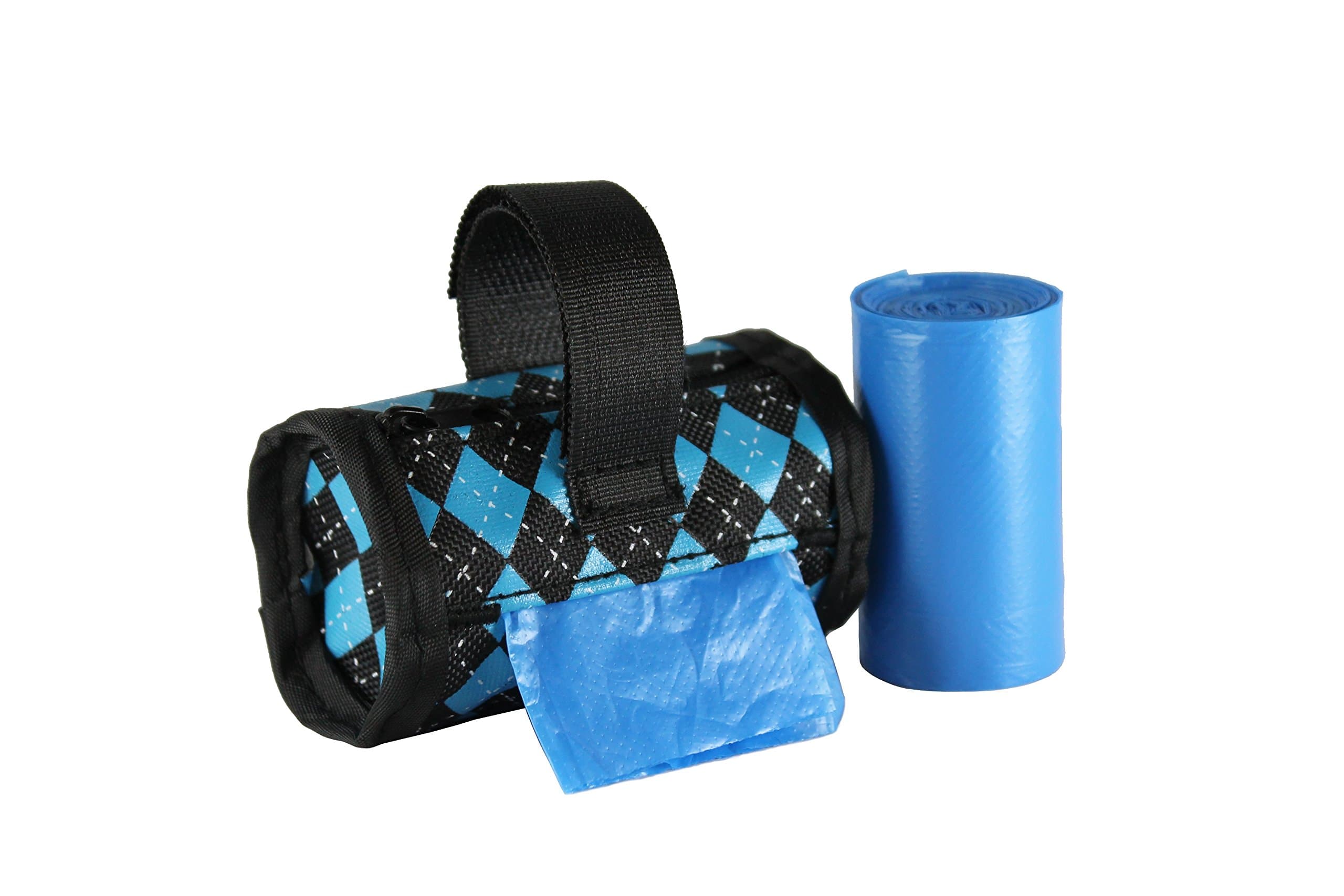Five Star PetBarrel Dispenser with 2 Rolls Refill Bags (Blue Argyle)