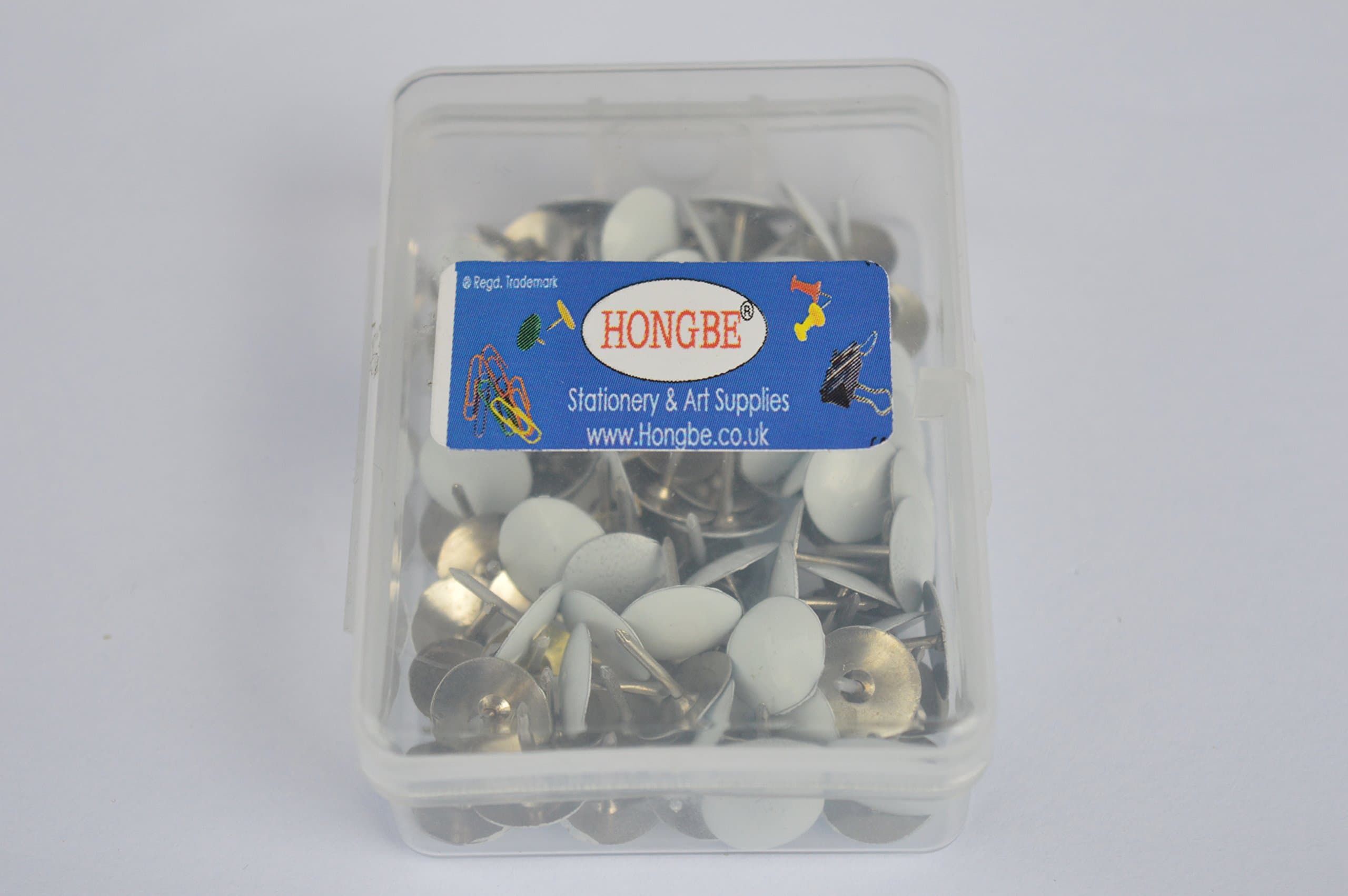 Hongbe 100 White Drawing Pins, OFFICE DRAWING PIN