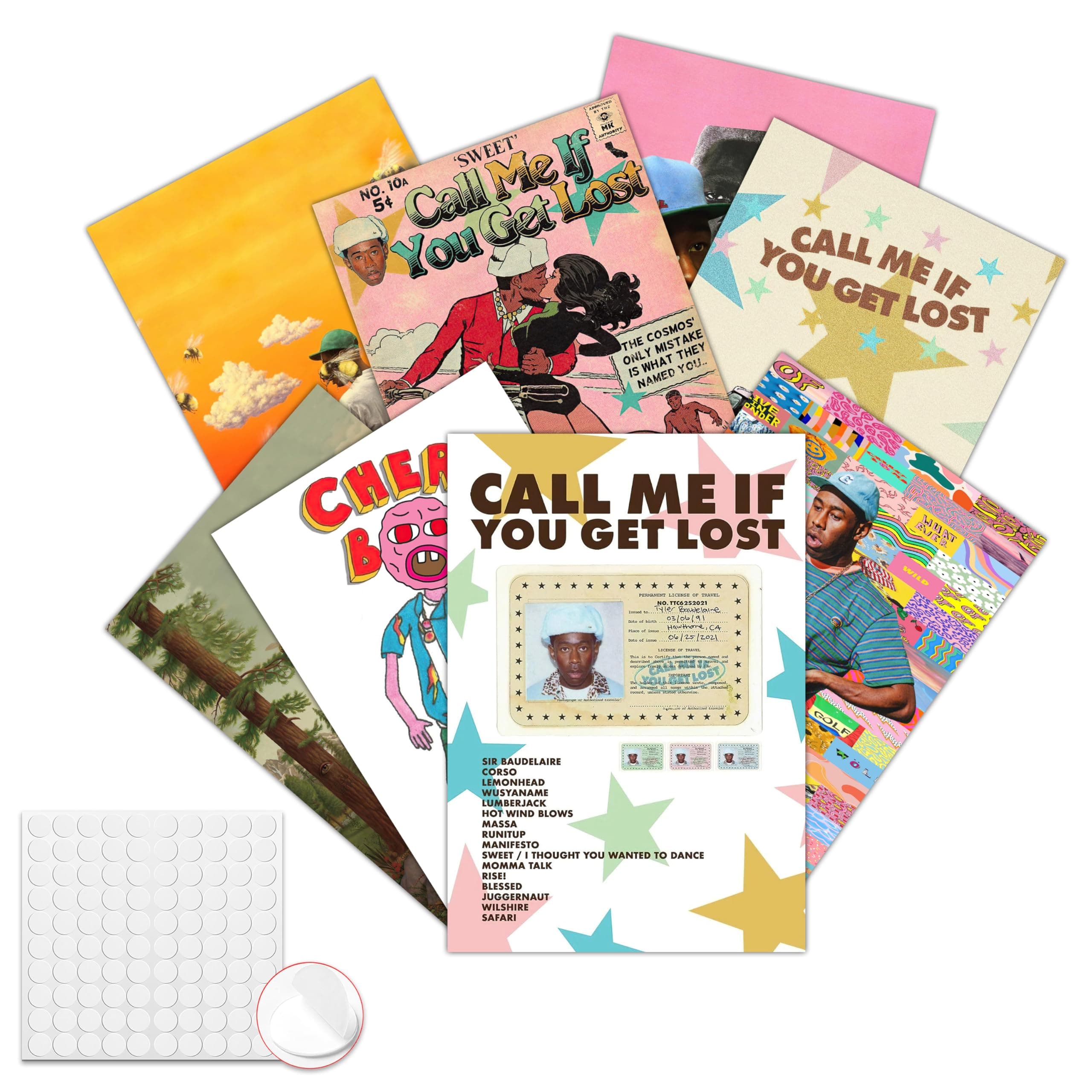 GTOTd Singer the Creator Wall Poster 8-Pack 11.5" x 16.5",Hip Hop Star Merch Party Unframed Version HD Printing Living Room Bedroom Club Wall Art Decor