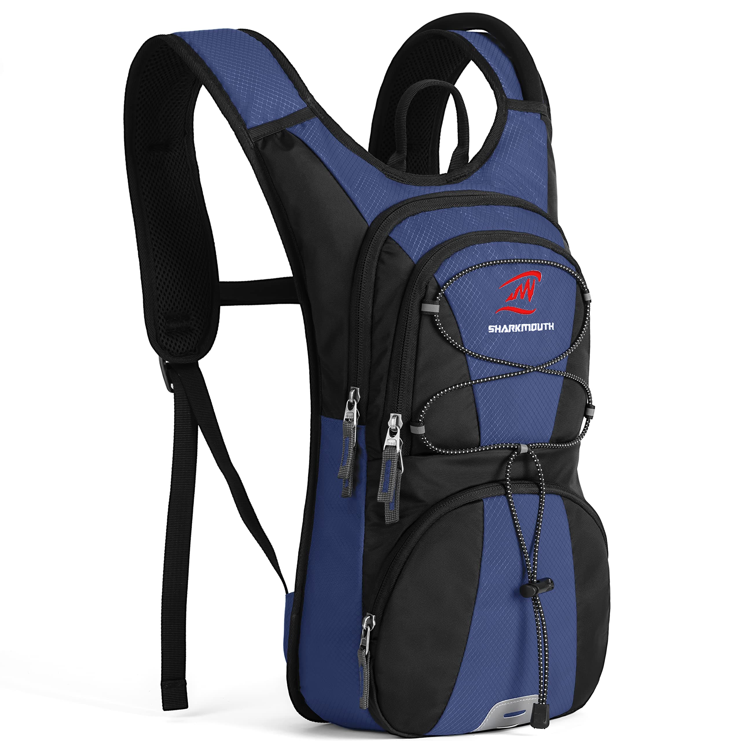 SHARKMOUTHHiking Hydration Backpack with Bladder - Insulated Water Backpack with 2.5L Reservoir - Lightweight Hydration Pack for Hiking Running Biking Cycling