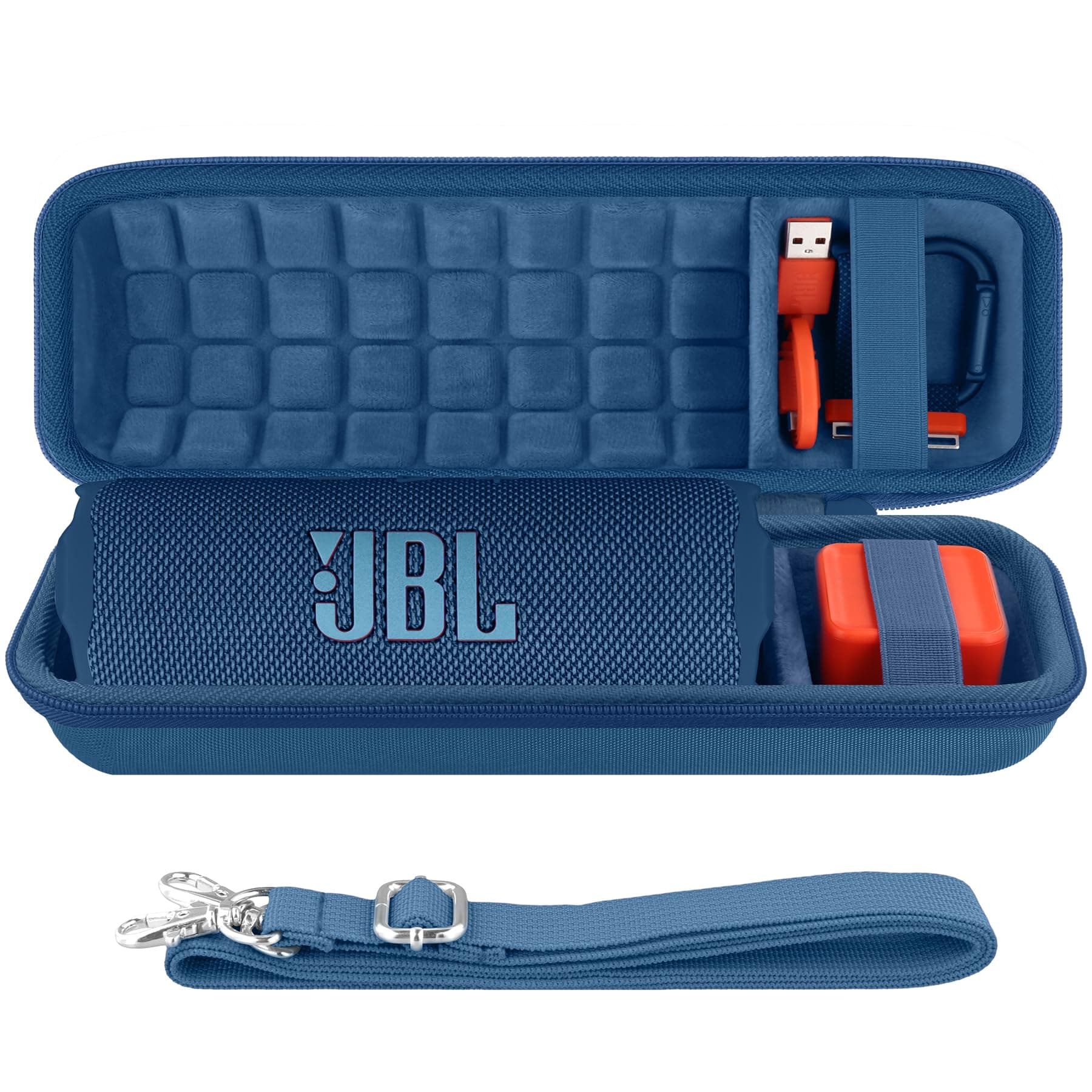 Hard Travel Case Replacement for JBL Flip 7 Flip 6 FLIP 5 Waterproof Portable Bluetooth Speaker (Light Blue Case)