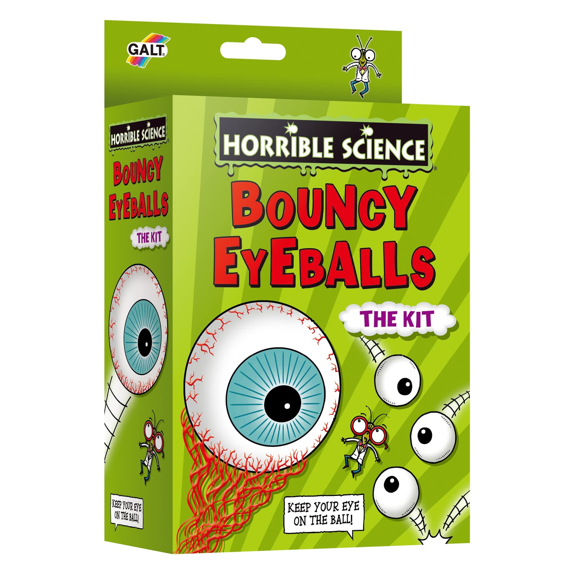 Galt Bouncy Eyeballs - Horrible Science Kit - Educational Science Kits, Learn Jazzy Juggling and How Balls Bounce - Kids Science Kits and Bouncy Balls Science Set For Girls and Boys Ages 6 Years Plus