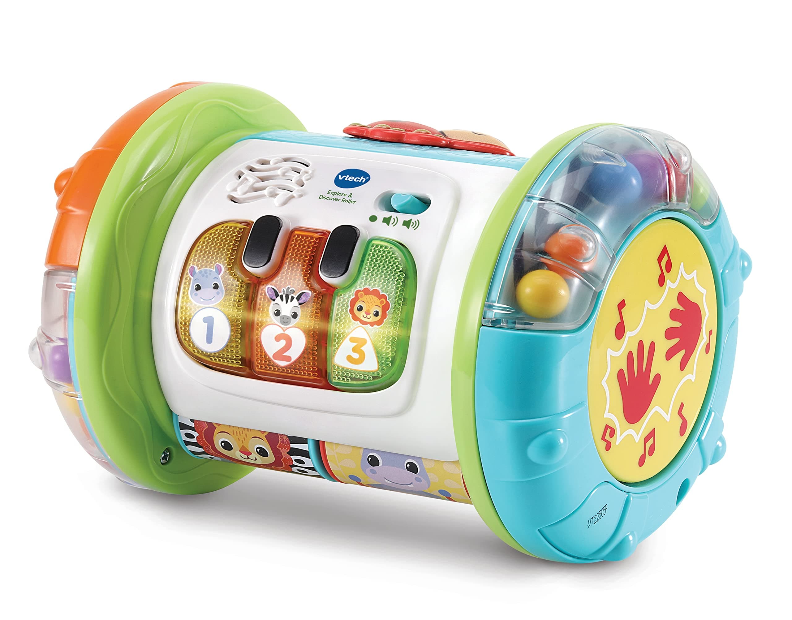 Baby Explore & Discover Roller, Interactive Baby Toy with Gears, Rollers, Beads, Lights & Music, Roll & Push Gift for Infants 6, 9, 12 months +, English version