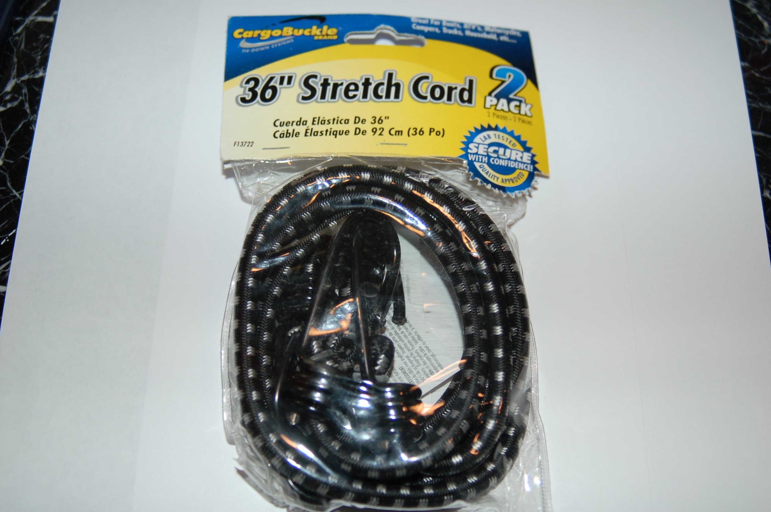 CargoBuckle F13722 Stretch Cord, 2-Pack