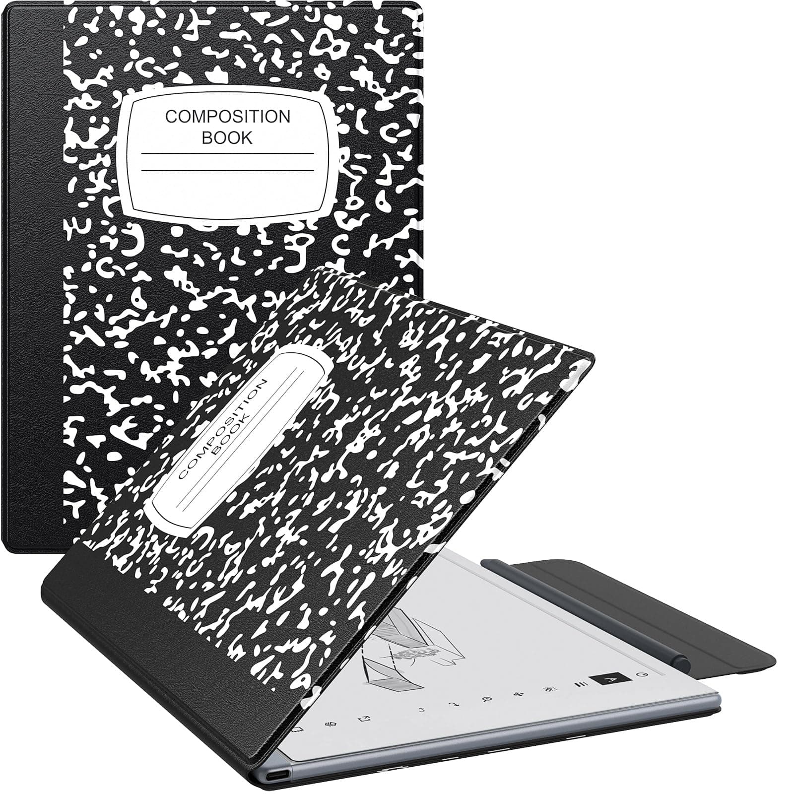 Moko for Remarkable 2 Tablet Case, Lightweight Ultra-Thin Magnetic Case with Wide Pen Protective Clasp, Smart Tablet Cover Folio for Remarkable Tablet 2 10.3" 2020 Release, Black Notebook