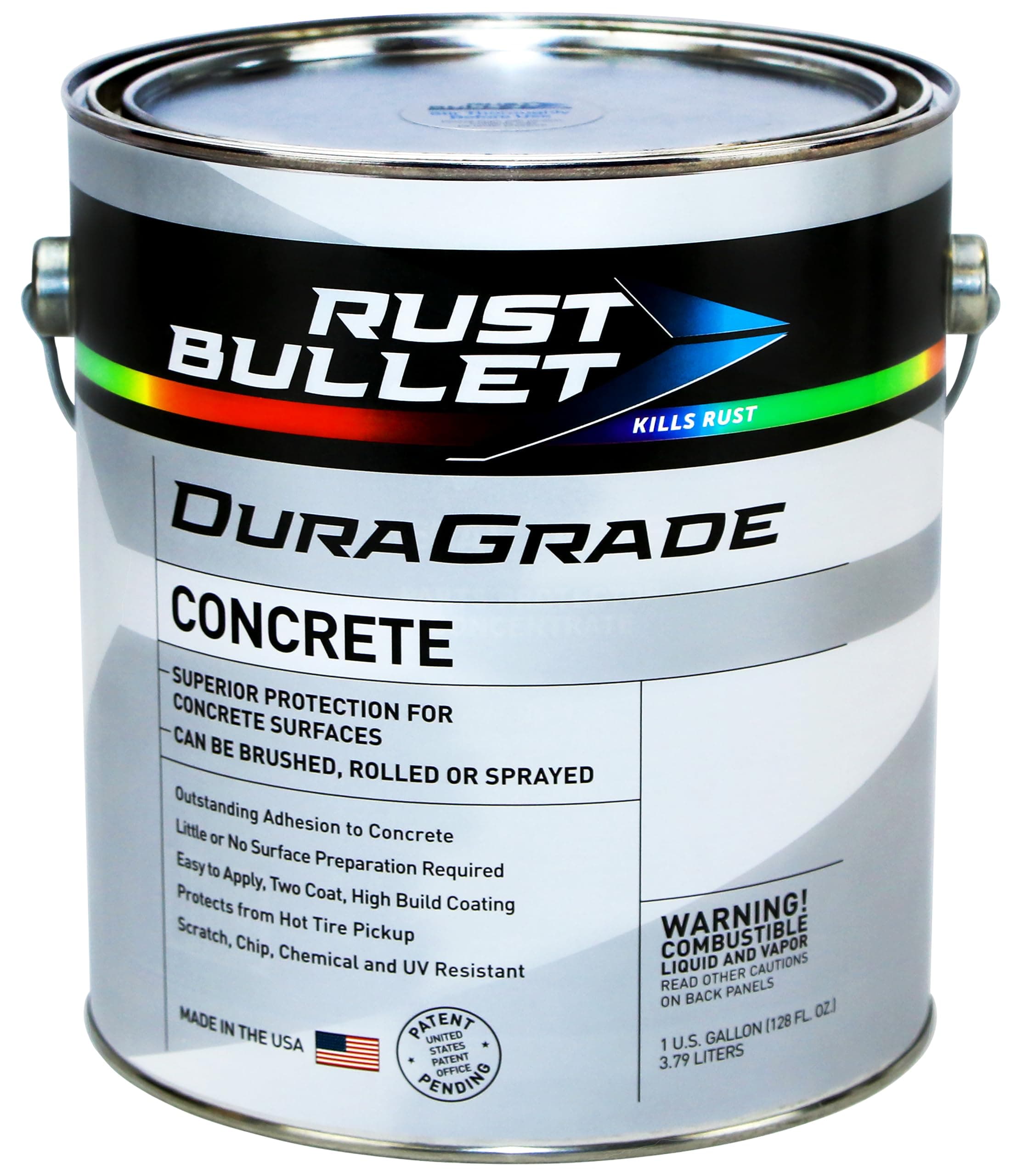 DuraGrade Concrete - ConcreteGrey - 1 Gallon - High-Performance, Easy-To-Apply Concrete Paint for Garages, Basements, Porches & Patios, No Etching Needed