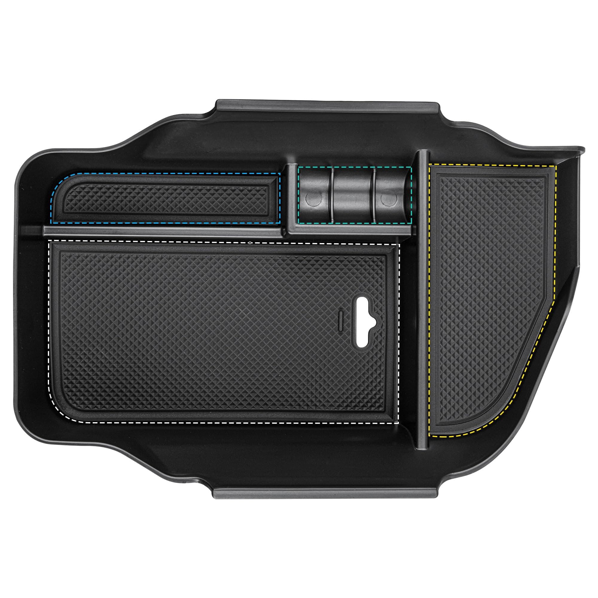 RED WOLF Center Console Organizer Tray for 2014-2024 Lexus RC 300 350 IS 350 500 Armrest Box Secondary Storage Factory Model Design with Anti-Slip Pad