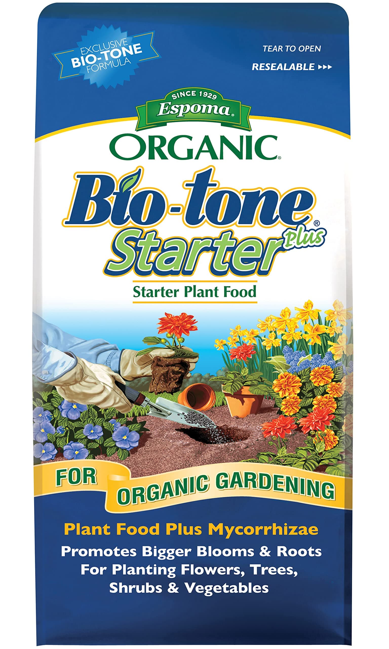 BTSP8 Organic 4-3-3 BioTone Starter Plus Fertilizer, 8 lb