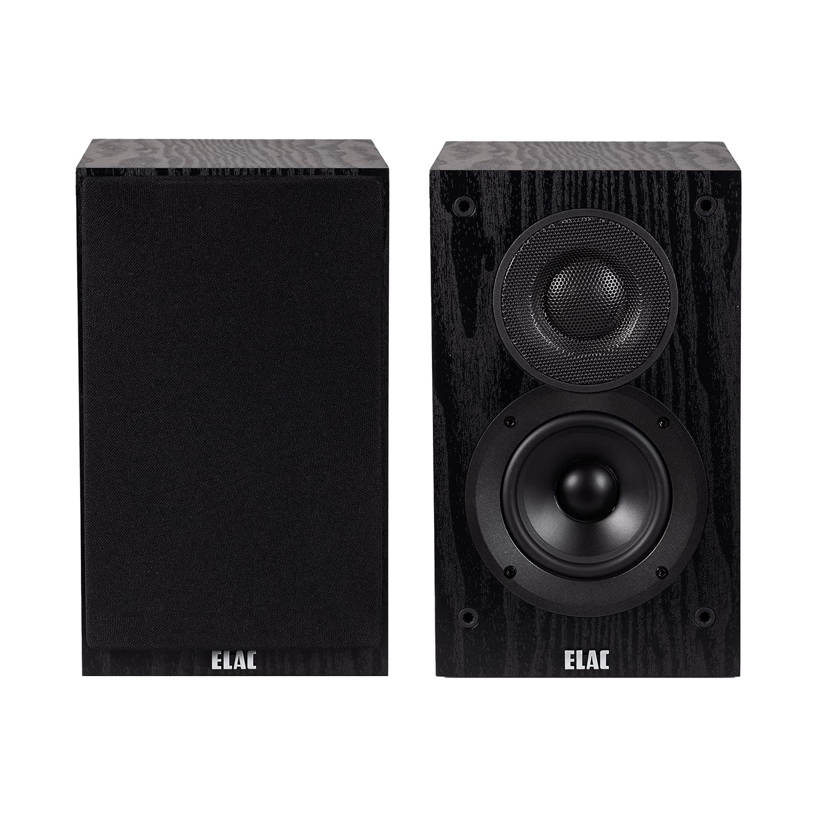 ELAC BS41-BK Passive Bookshelf Speakers, Black, 4"