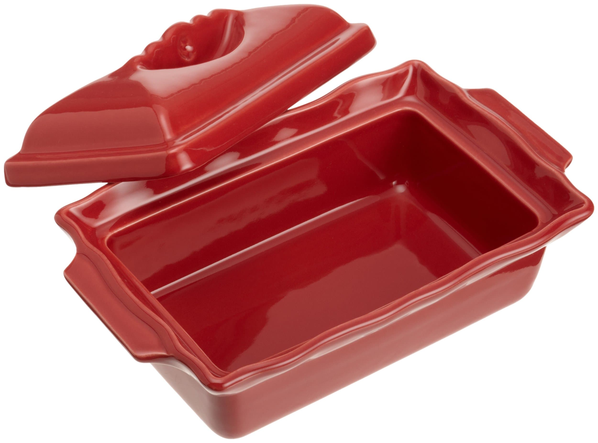 Esprit de Cuisine by Appolia 1 Quart Rectangular Terrine With Lid, Red Currant