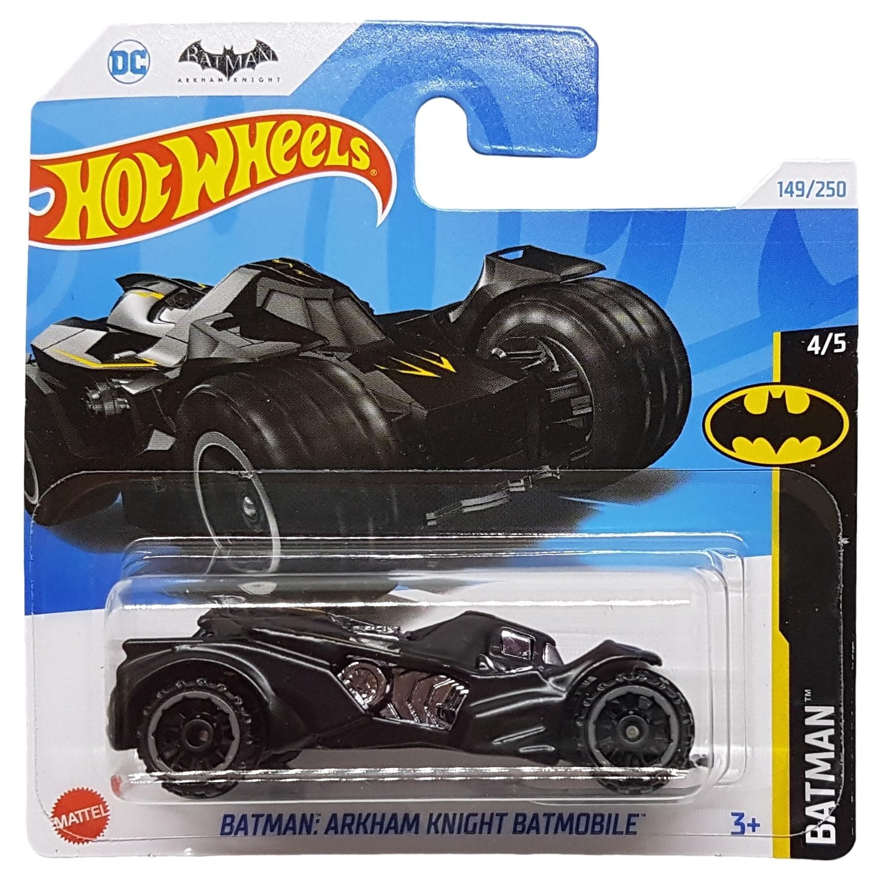Arkham Knight Batmobile - Batman 4/5 - HTB22 - Short Card - DC Comics - Black - Mattel 2024 - 1:64